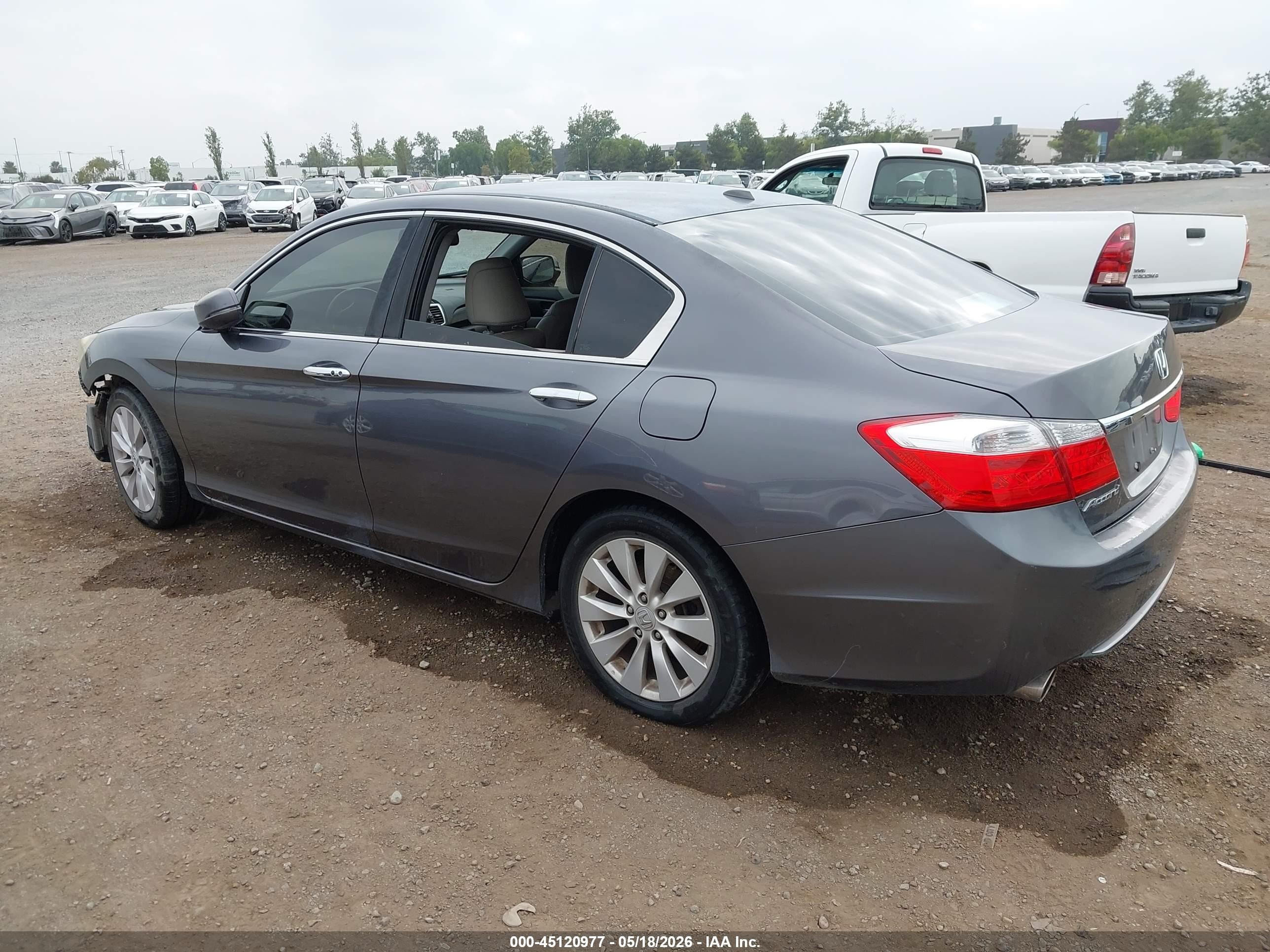 2015 Honda Accord Ex-l V-6 Gray vin: 1HGCR3F82FA008266