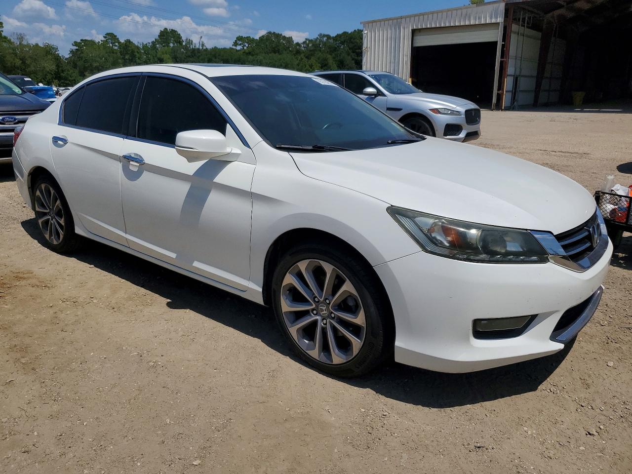 2015 Honda Accord Exl White vin: 1HGCR3F82FA008364