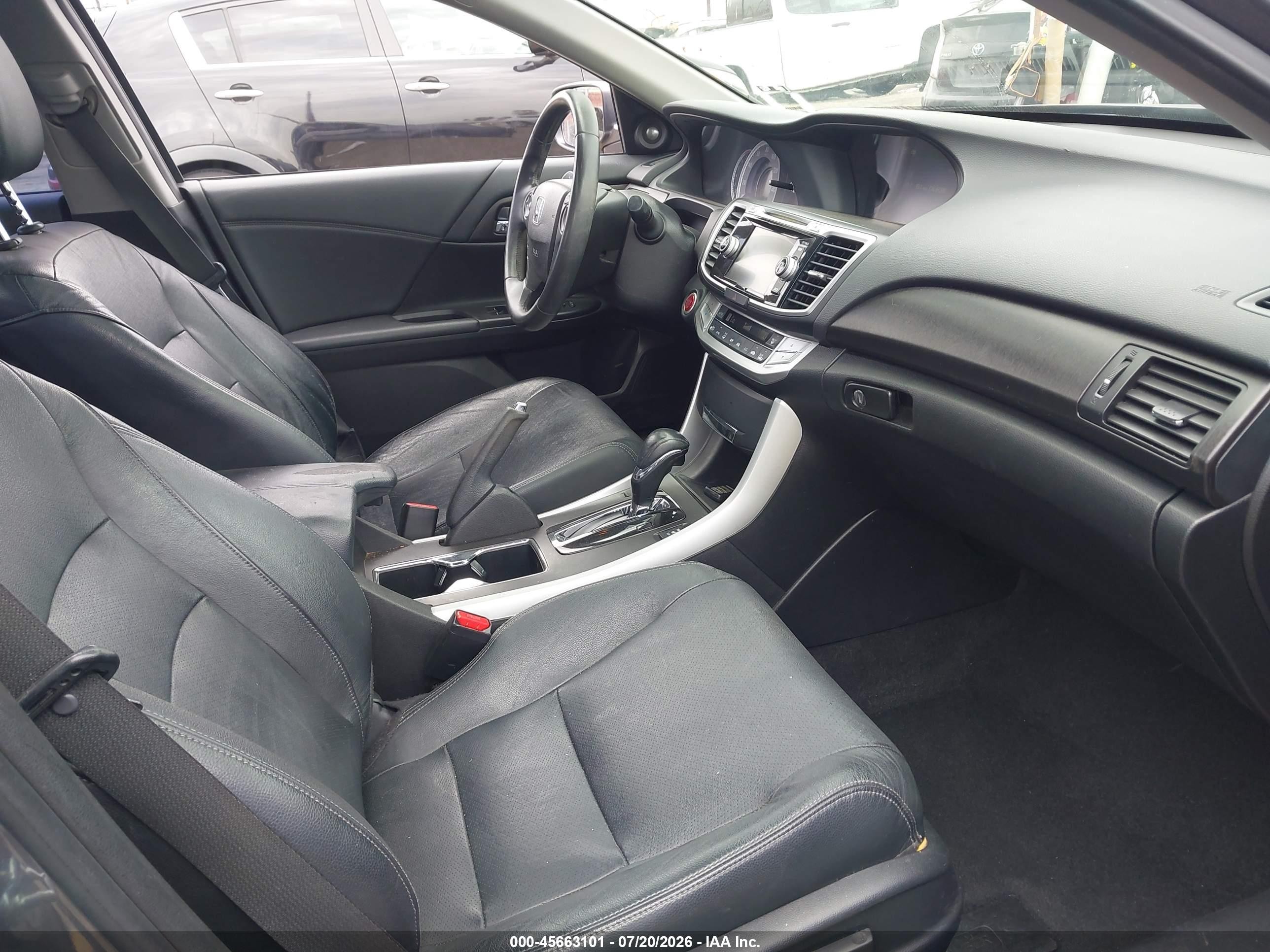 2015 Honda Accord Ex-l V-6 Gray vin: 1HGCR3F82FA010406