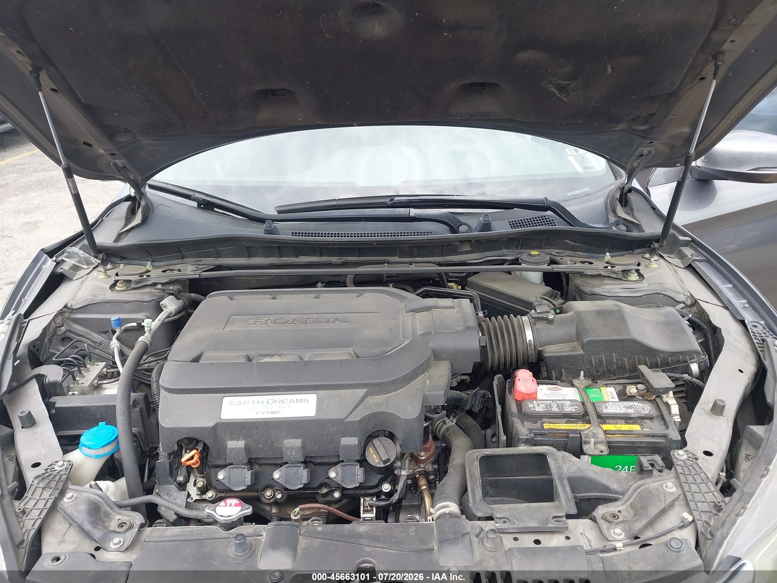 2015 Honda Accord Ex-l V-6 Gray vin: 1HGCR3F82FA010406