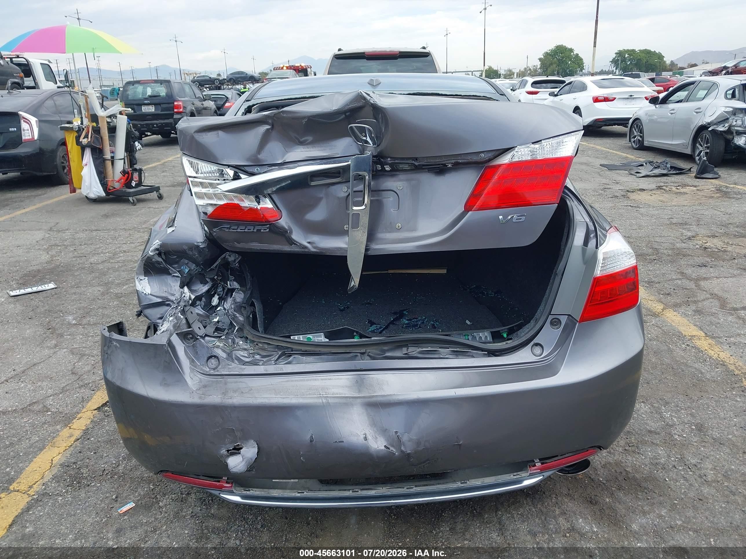 2015 Honda Accord Ex-l V-6 Gray vin: 1HGCR3F82FA010406