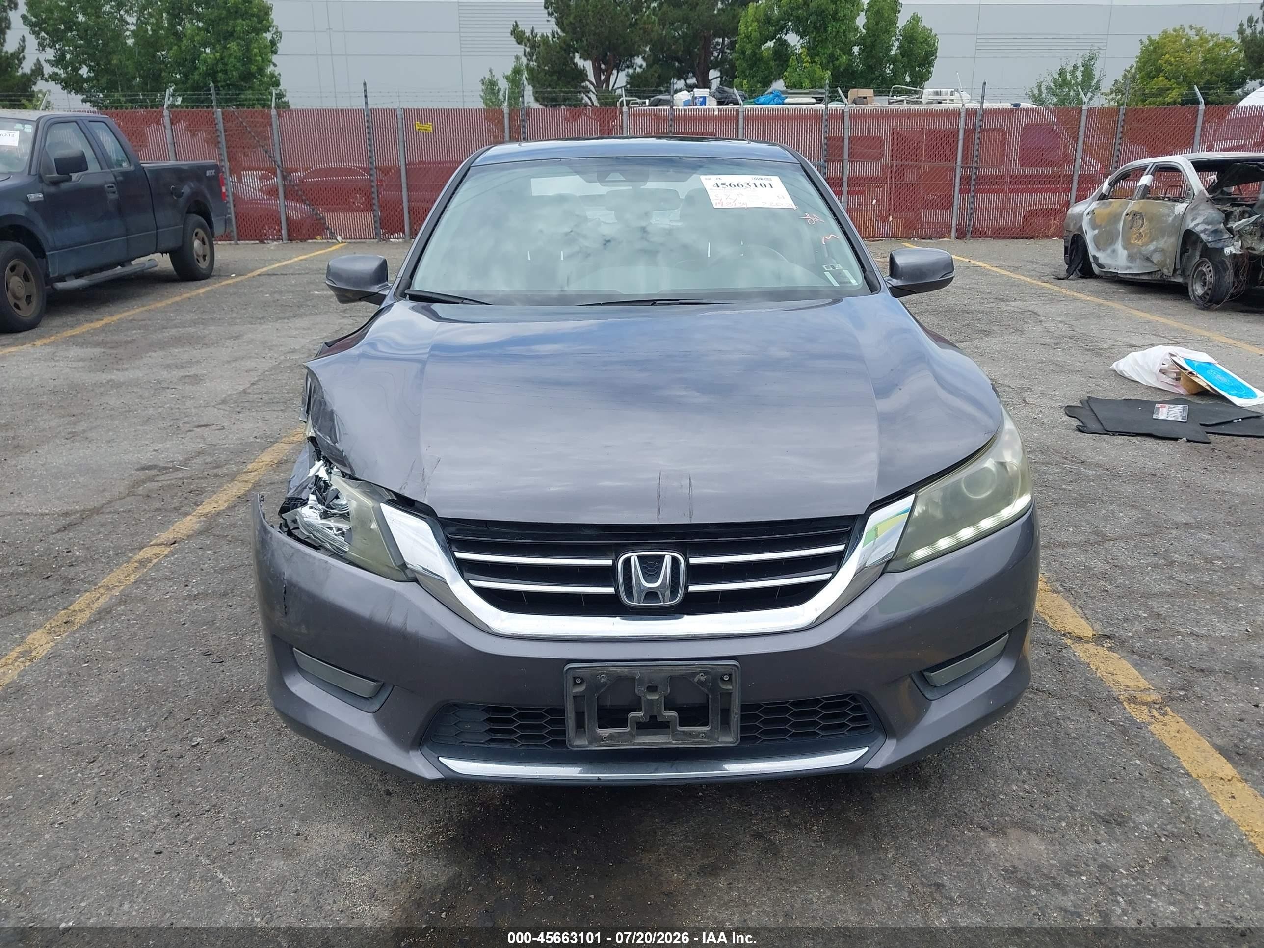 2015 Honda Accord Ex-l V-6 Gray vin: 1HGCR3F82FA010406