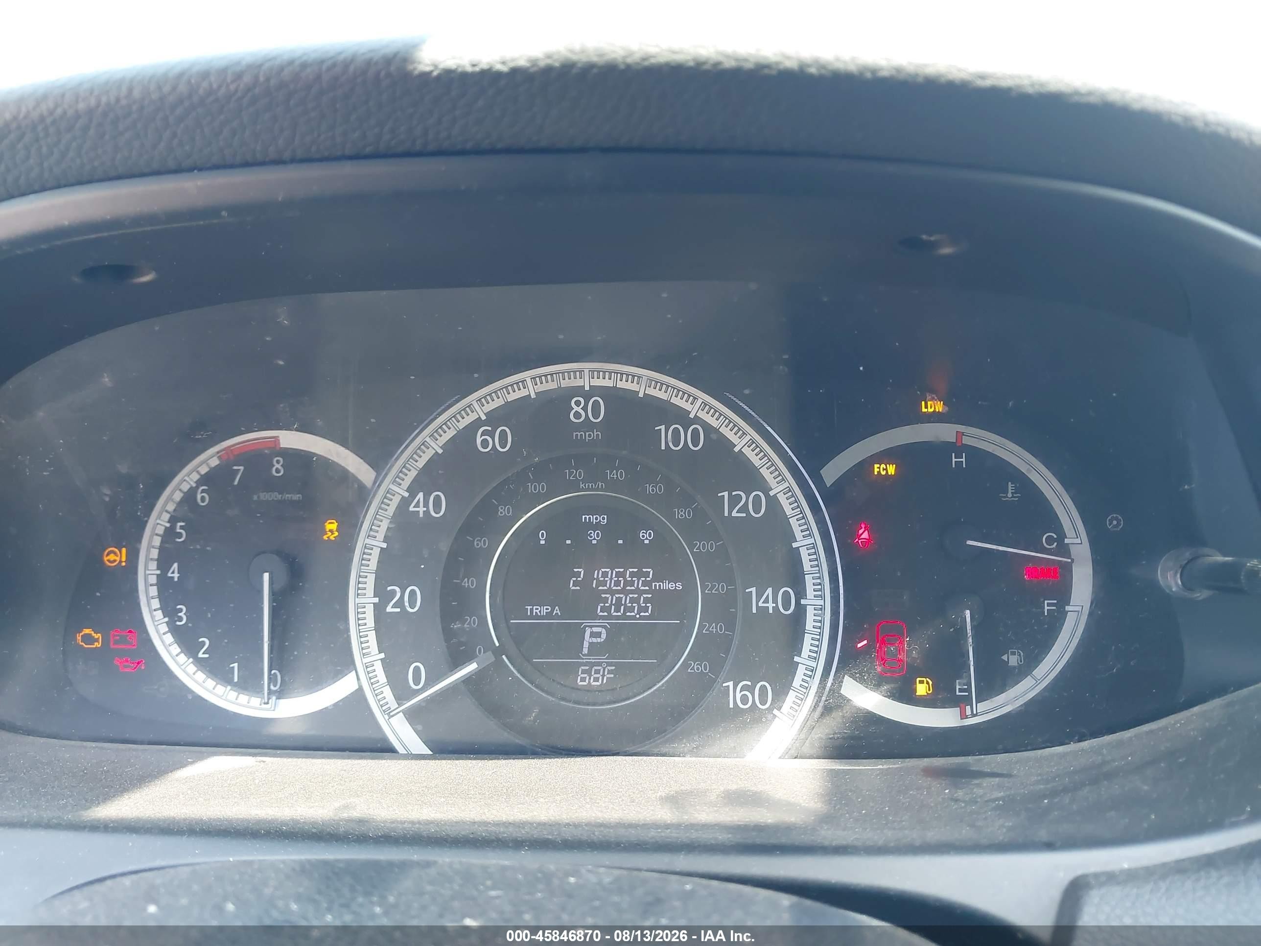 2015 Honda Accord Ex-l V-6 Черный vin: 1HGCR3F82FA014374