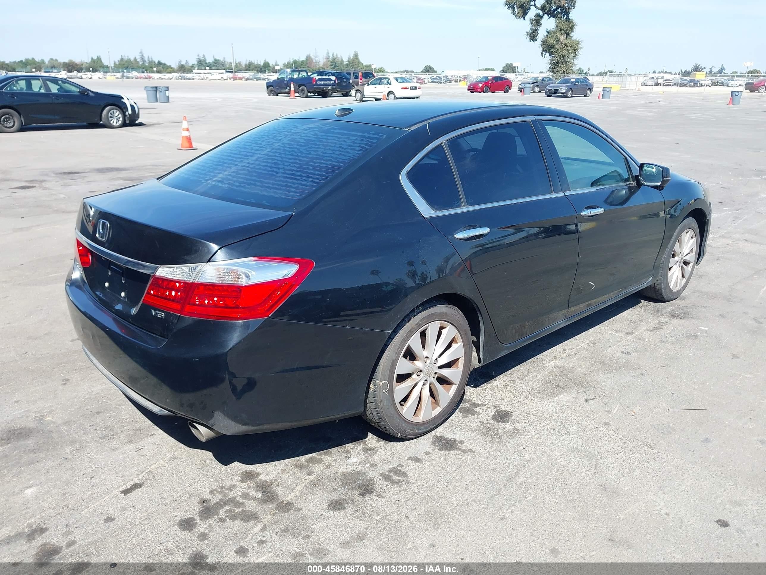 2015 Honda Accord Ex-l V-6 Черный vin: 1HGCR3F82FA014374