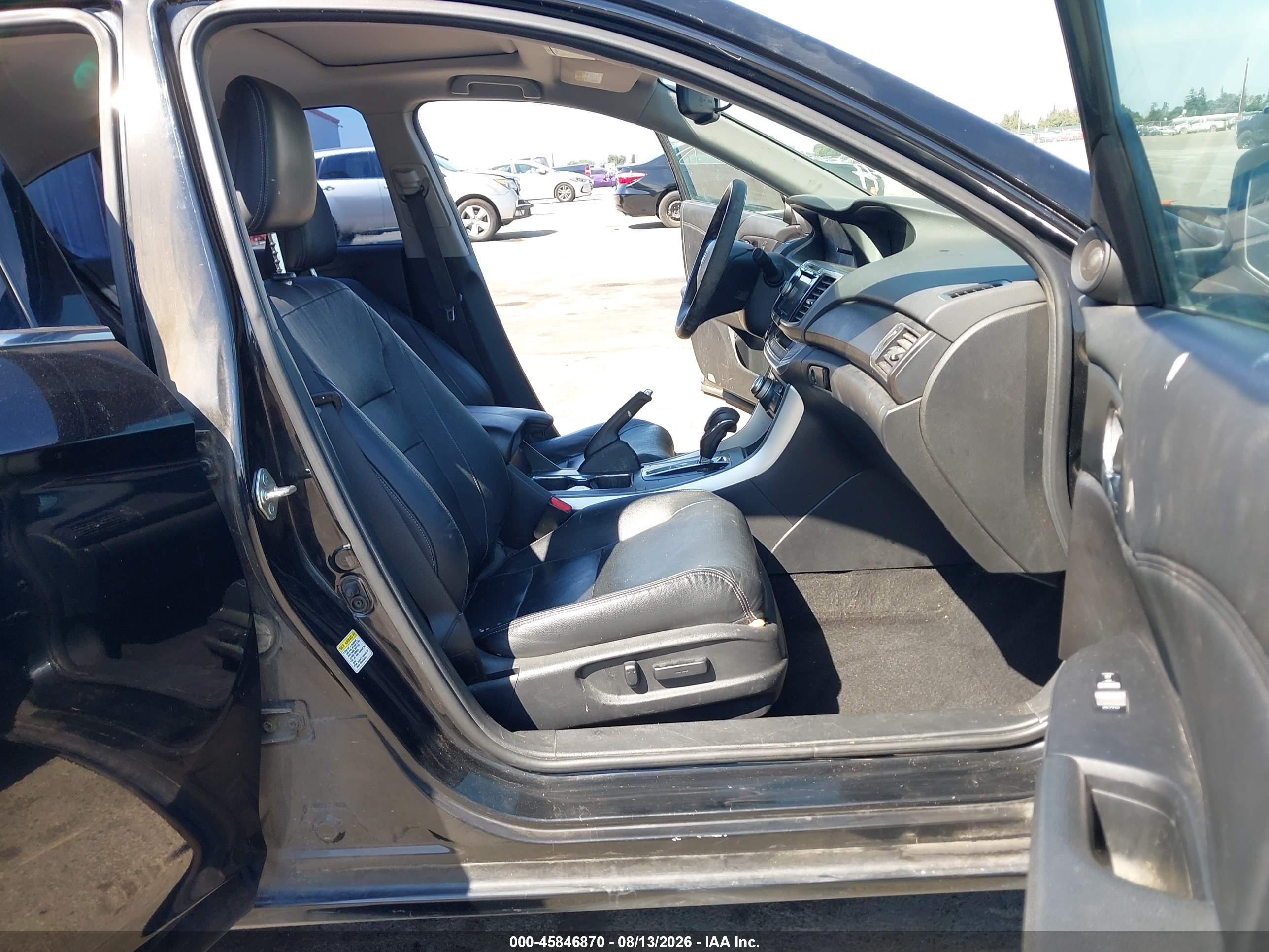 2015 Honda Accord Ex-l V-6 Черный vin: 1HGCR3F82FA014374