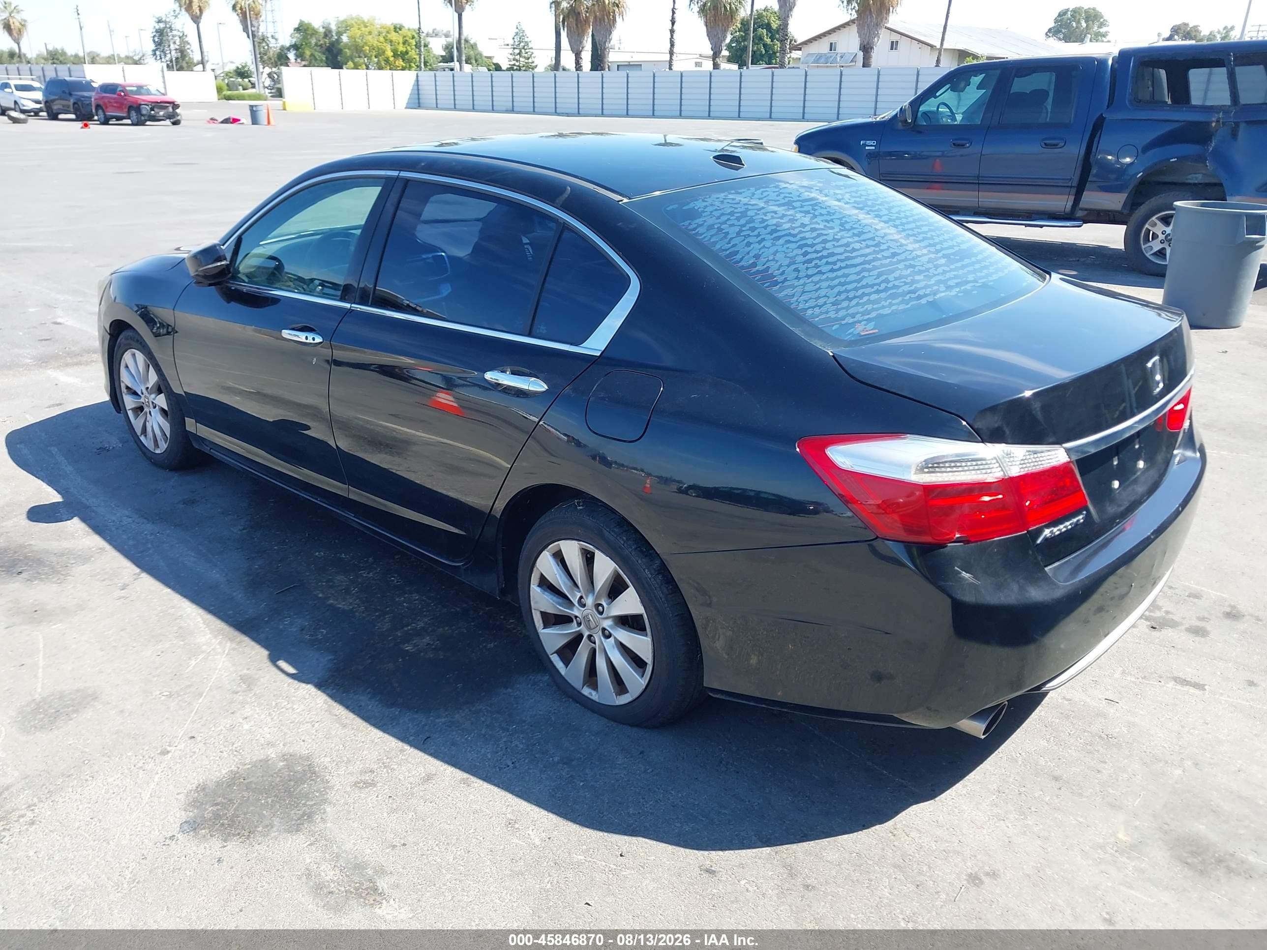 2015 Honda Accord Ex-l V-6 Черный vin: 1HGCR3F82FA014374
