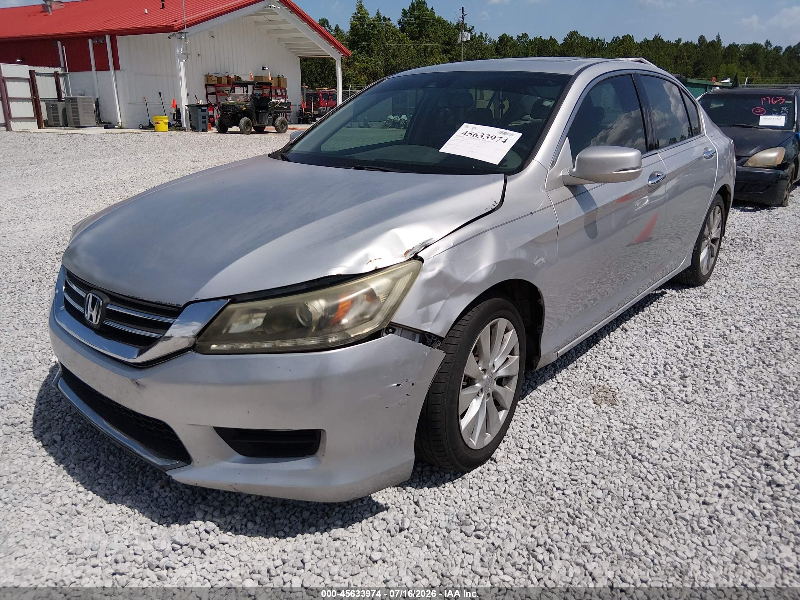 2015 Honda Accord Ex-l V-6 Silver vin: 1HGCR3F82FA014519