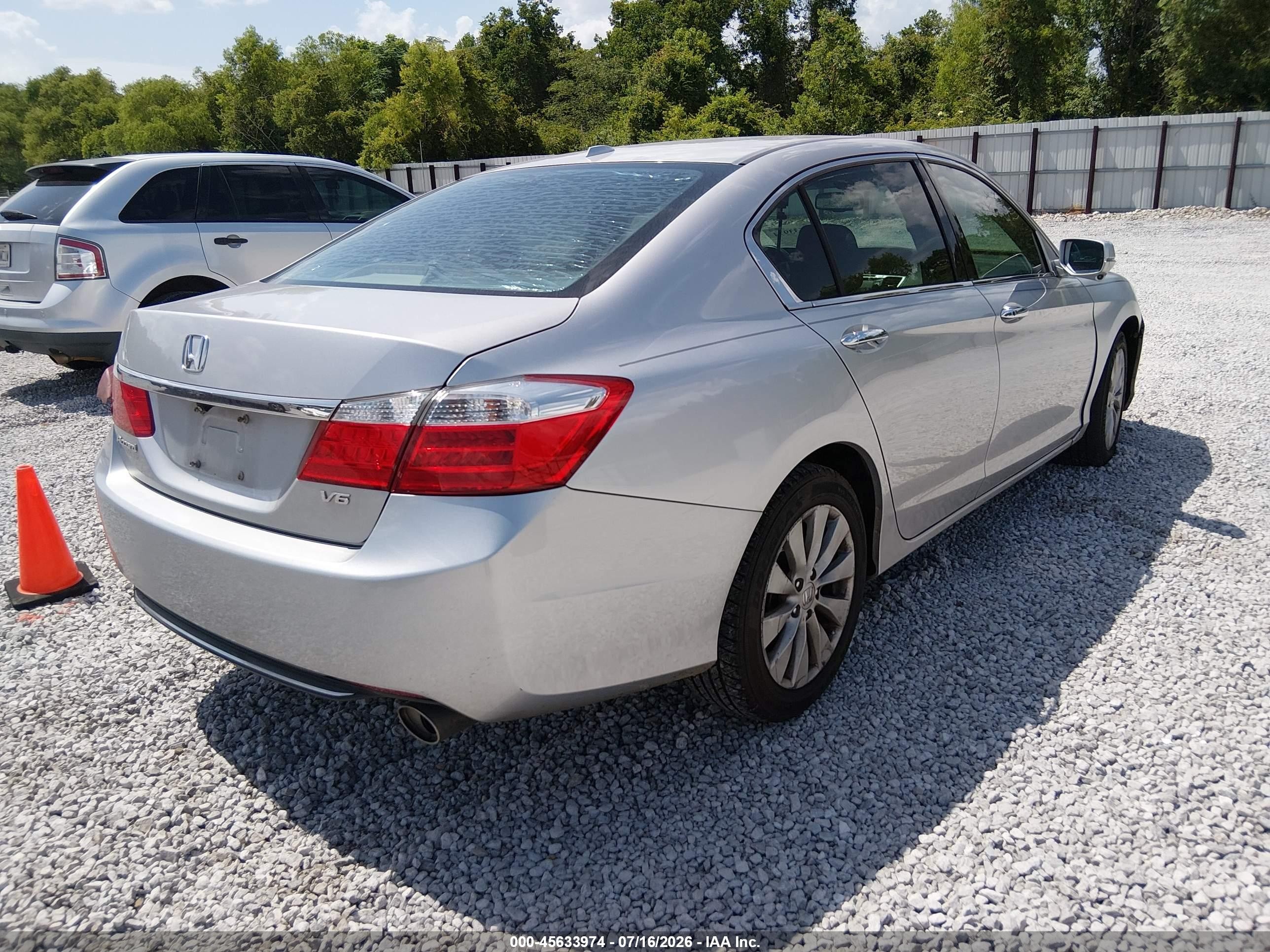 2015 Honda Accord Ex-l V-6 Silver vin: 1HGCR3F82FA014519