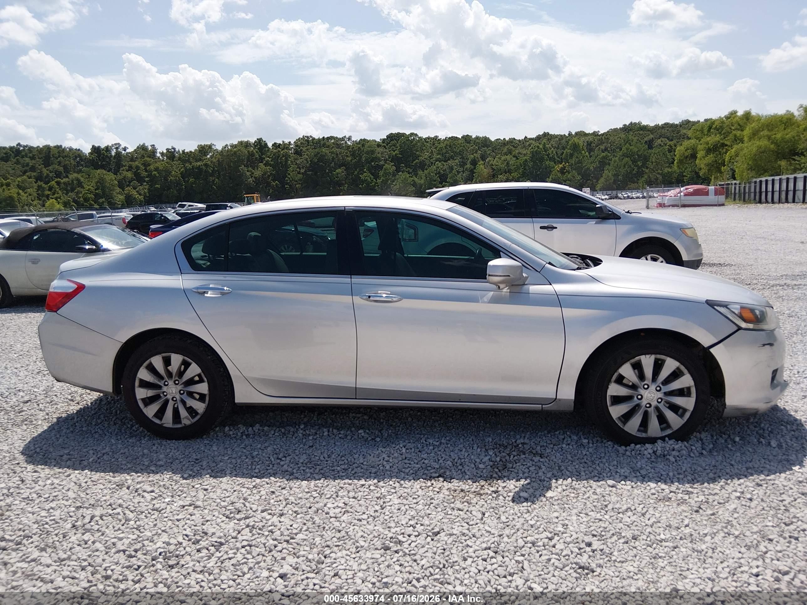 2015 Honda Accord Ex-l V-6 Silver vin: 1HGCR3F82FA014519