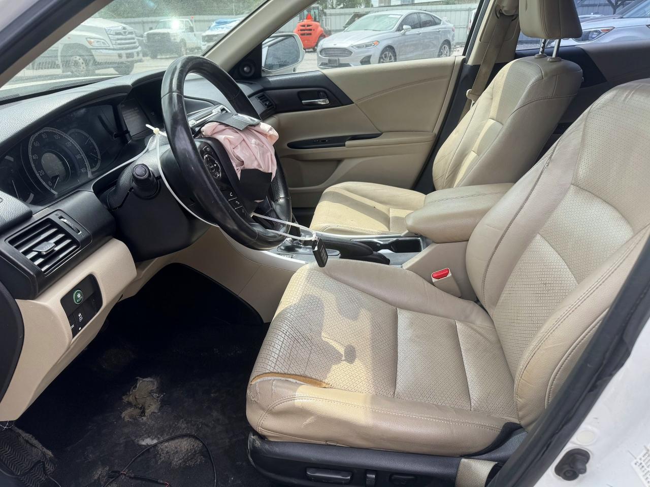 2015 Honda Accord Exl White vin: 1HGCR3F82FA014617