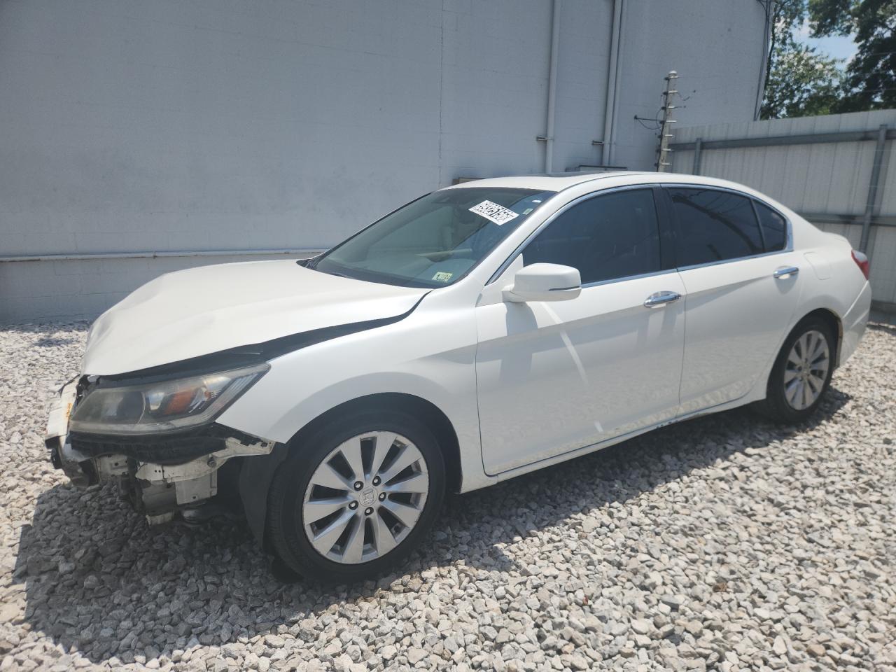 2015 Honda Accord Exl White vin: 1HGCR3F82FA014617 Damage: Left Head Lamp, Broken, Replacement Required