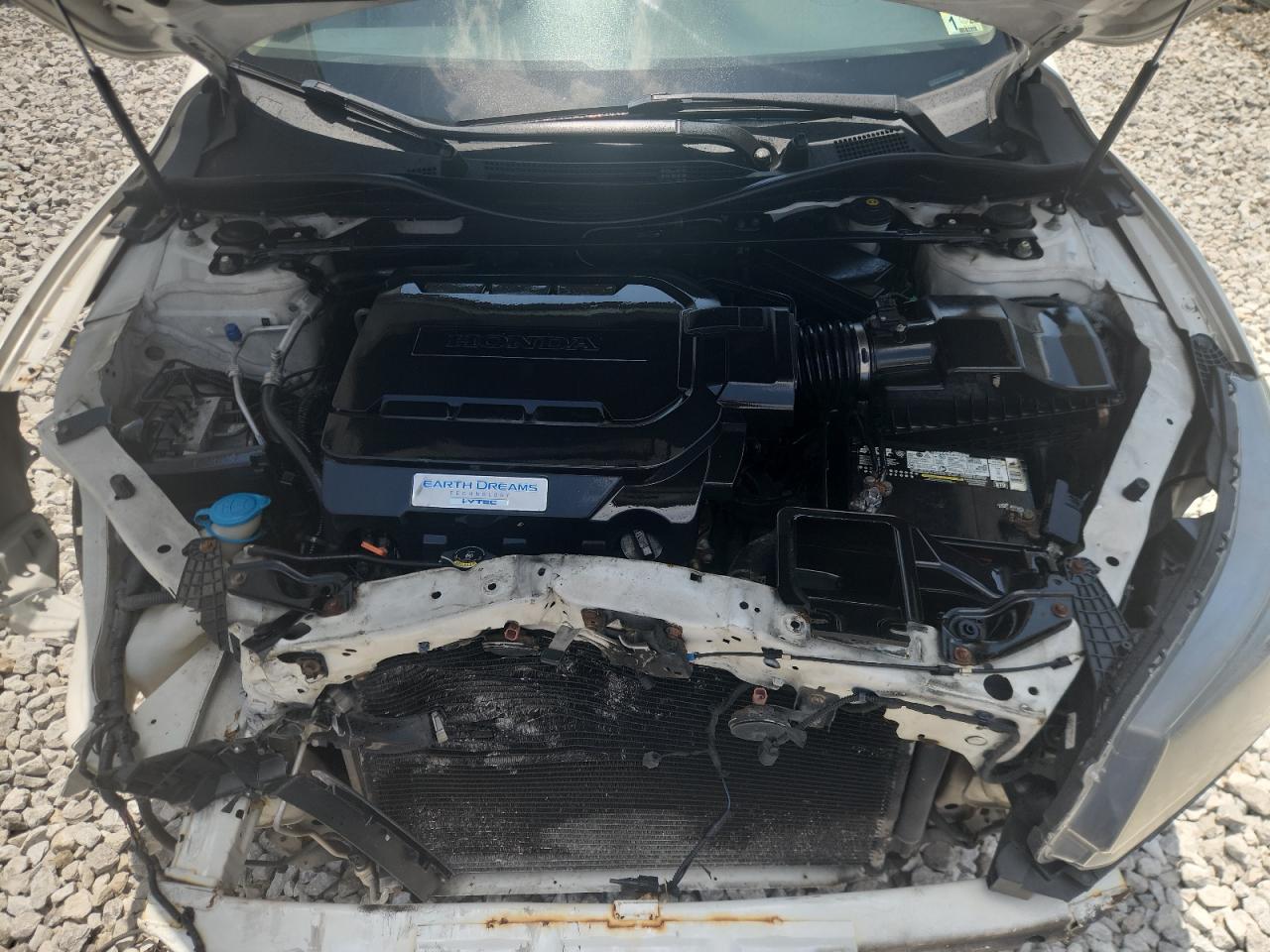2015 Honda Accord Exl White vin: 1HGCR3F82FA014617 Damage: Core Support, Broken, Replacement Required