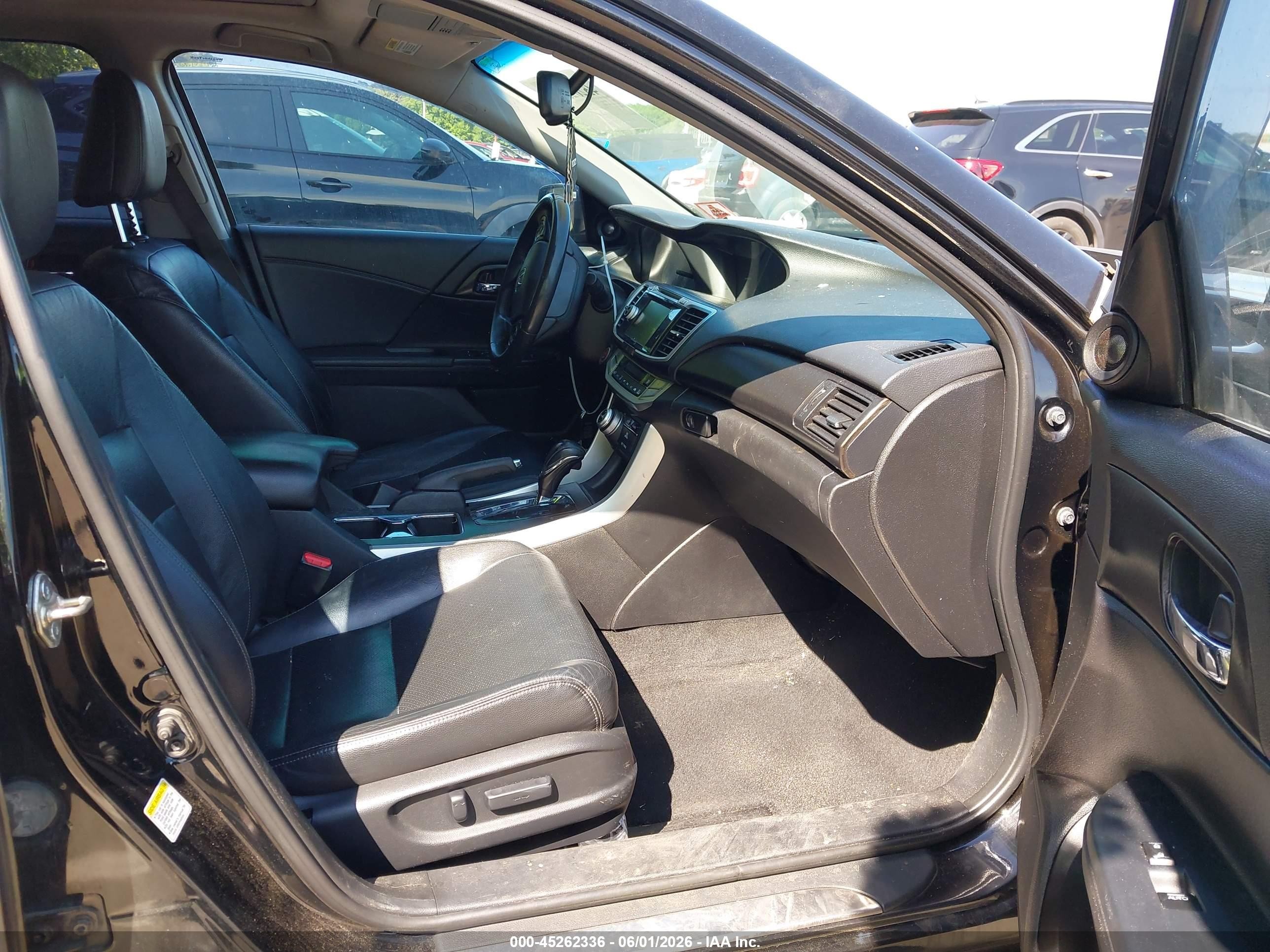 2015 Honda Accord Ex-l V-6 Black vin: 1HGCR3F82FA018649