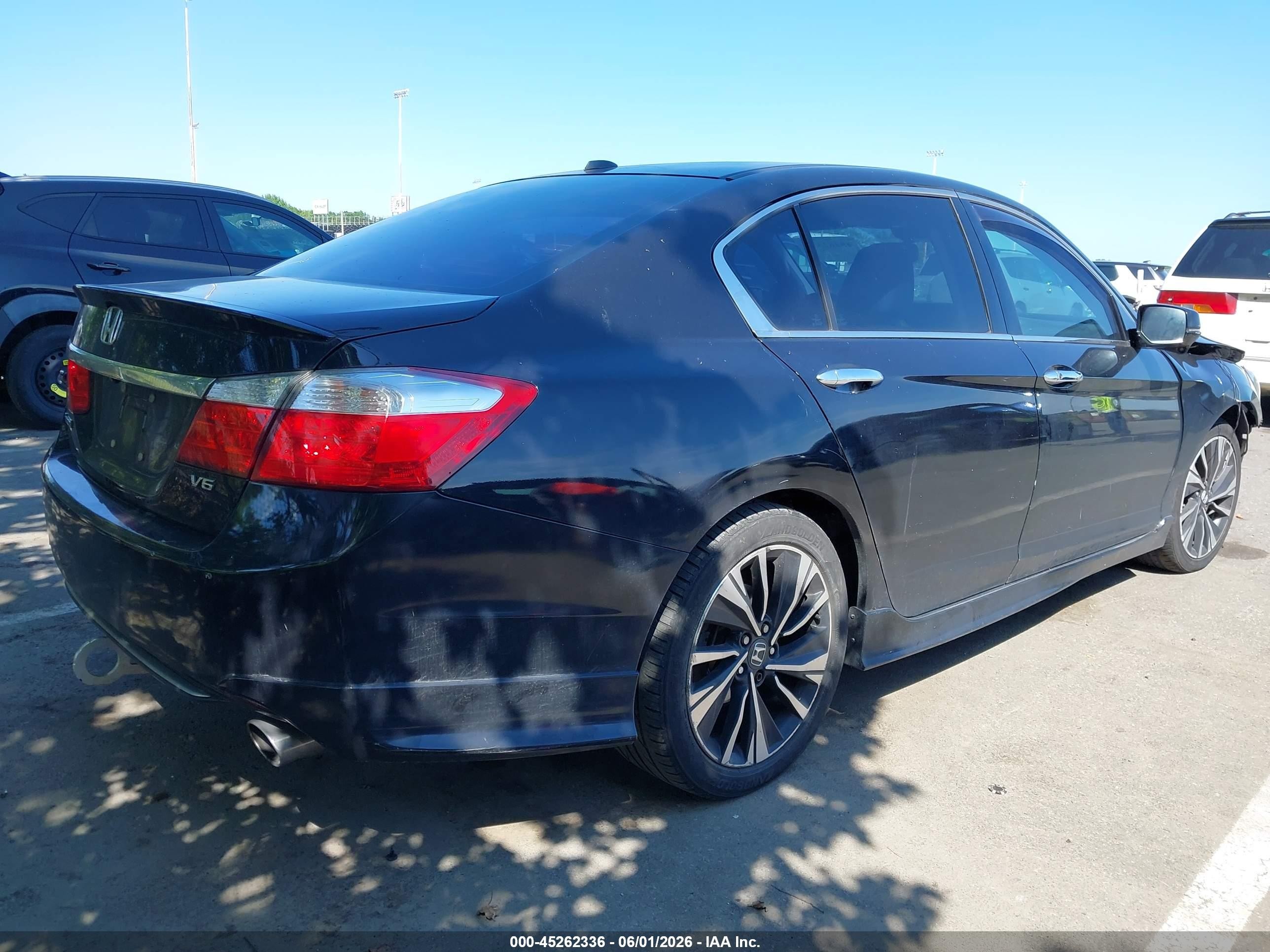 2015 Honda Accord Ex-l V-6 Black vin: 1HGCR3F82FA018649