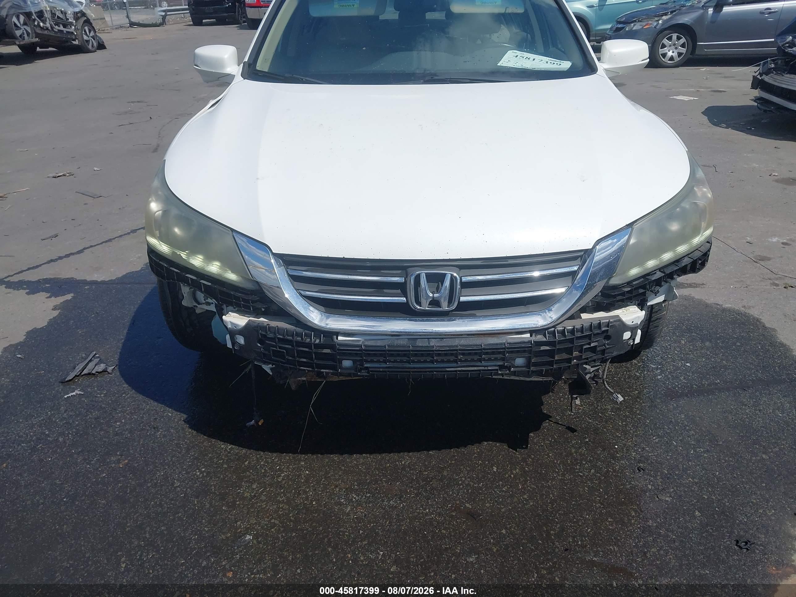 2013 Honda Accord Ex-l V-6 Белый vin: 1HGCR3F83DA005132