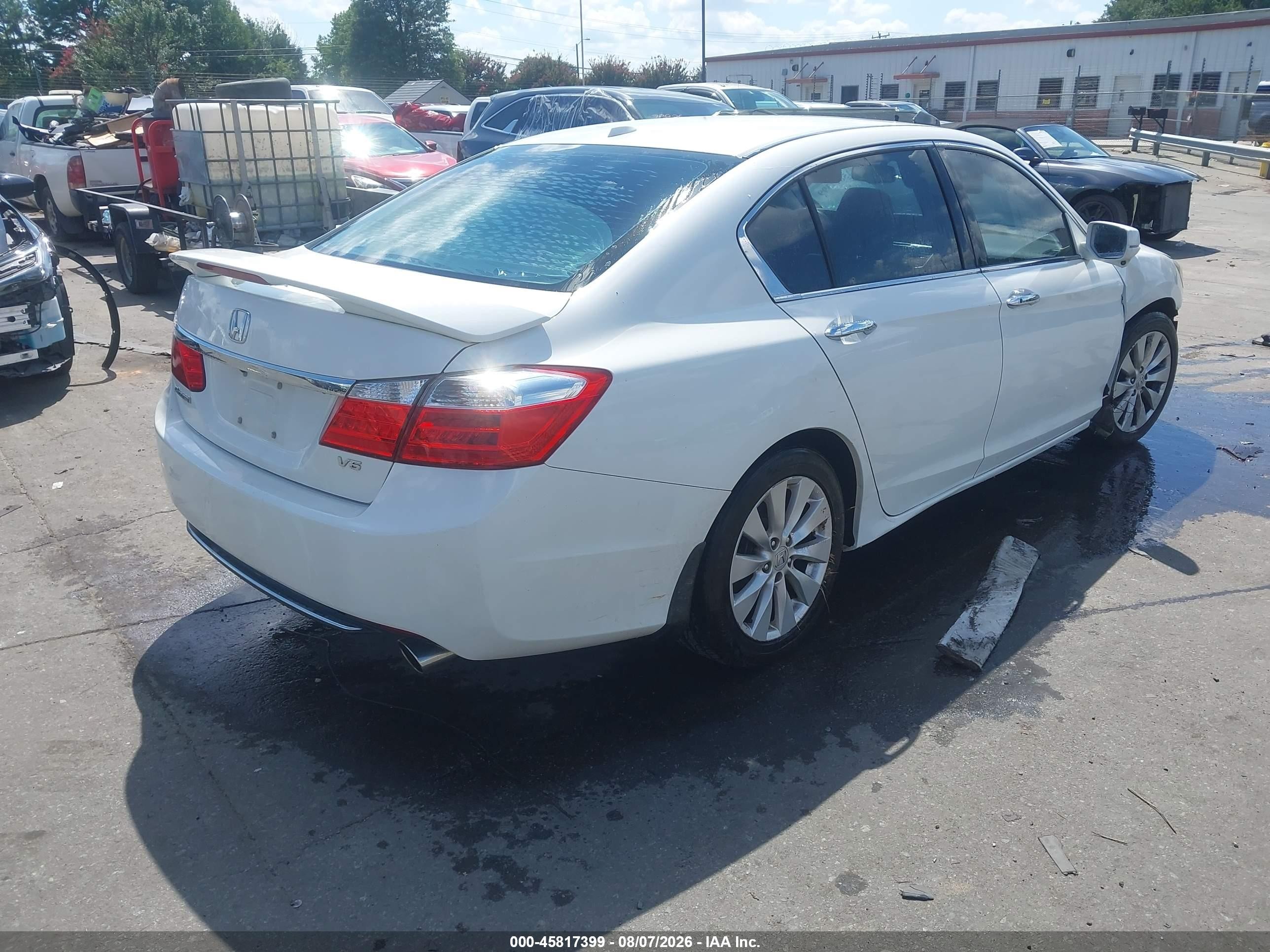 2013 Honda Accord Ex-l V-6 Белый vin: 1HGCR3F83DA005132