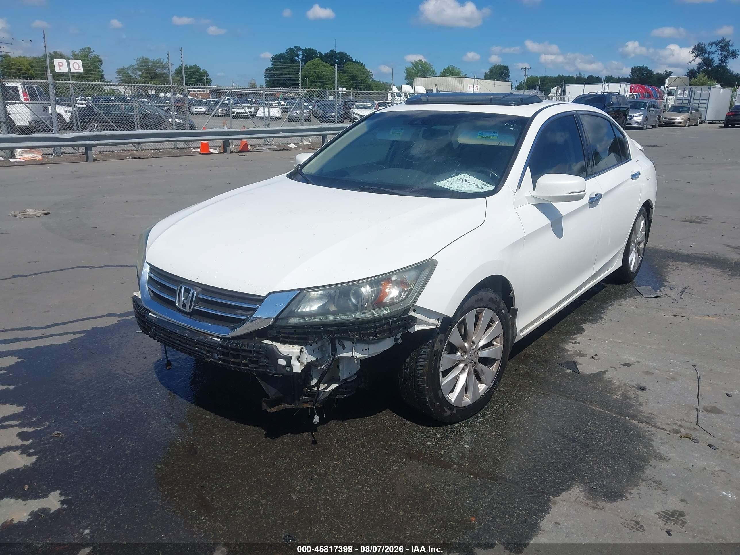 2013 Honda Accord Ex-l V-6 Белый vin: 1HGCR3F83DA005132