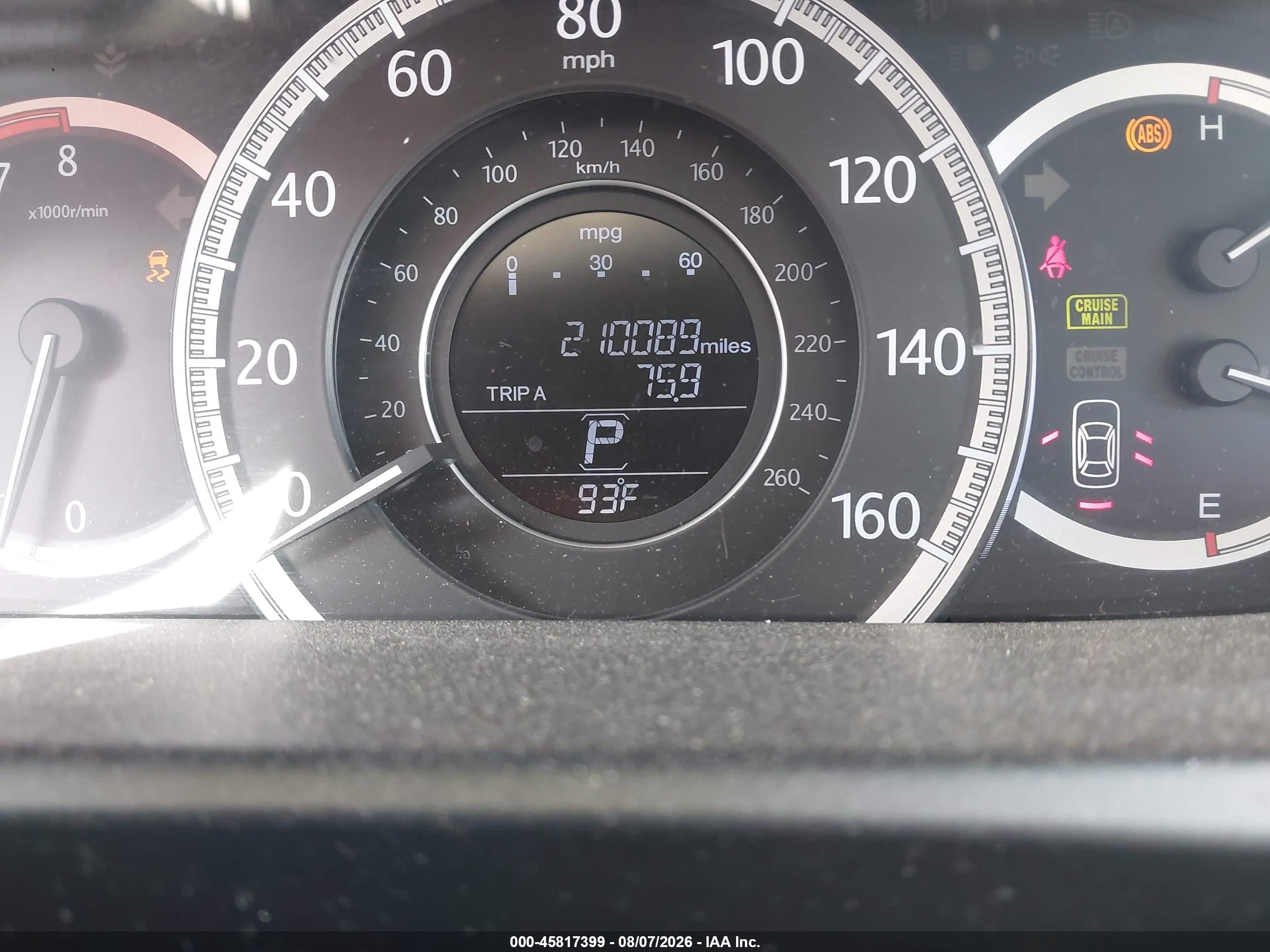 2013 Honda Accord Ex-l V-6 Белый vin: 1HGCR3F83DA005132