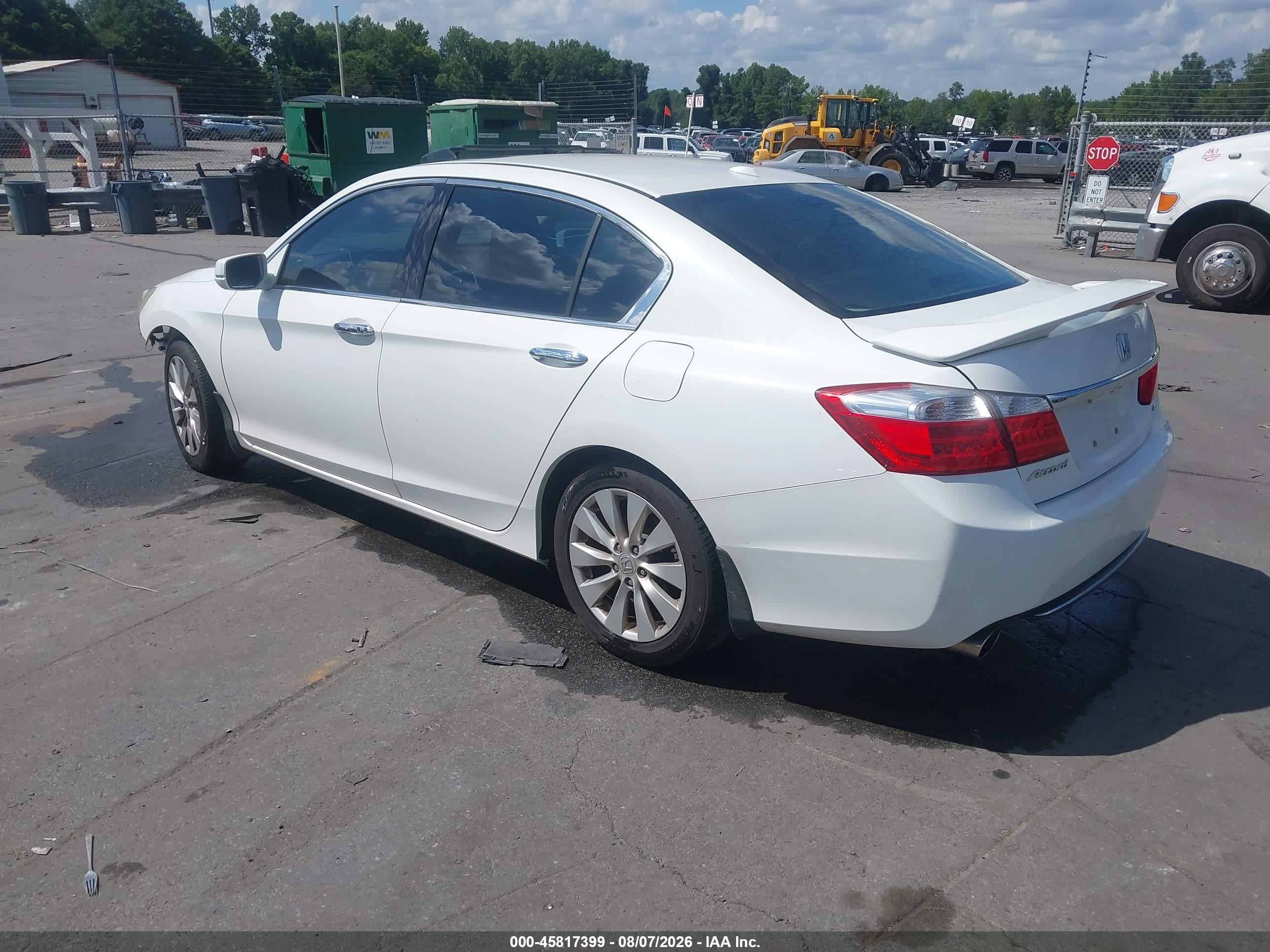 2013 Honda Accord Ex-l V-6 Белый vin: 1HGCR3F83DA005132
