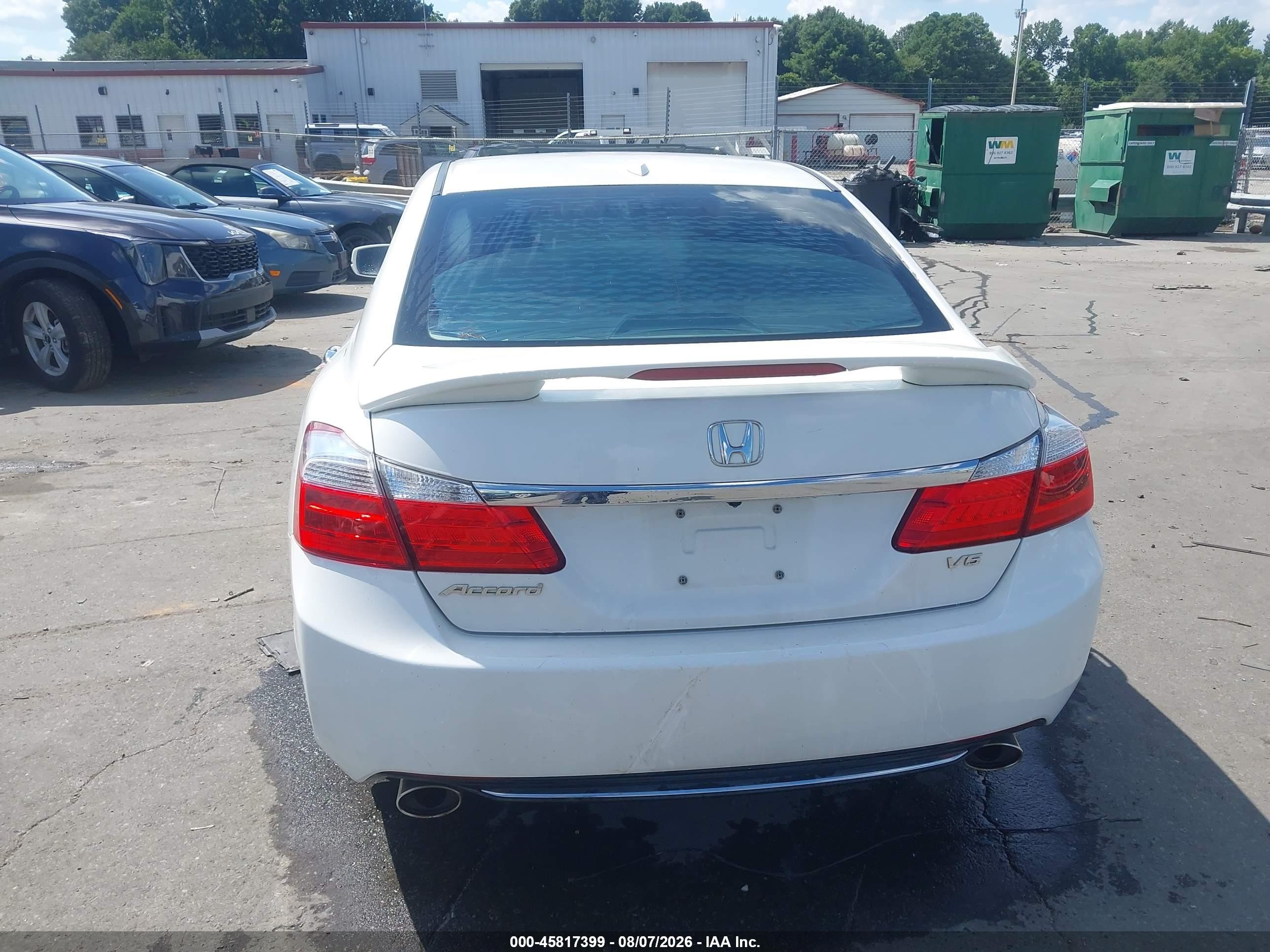 2013 Honda Accord Ex-l V-6 Белый vin: 1HGCR3F83DA005132