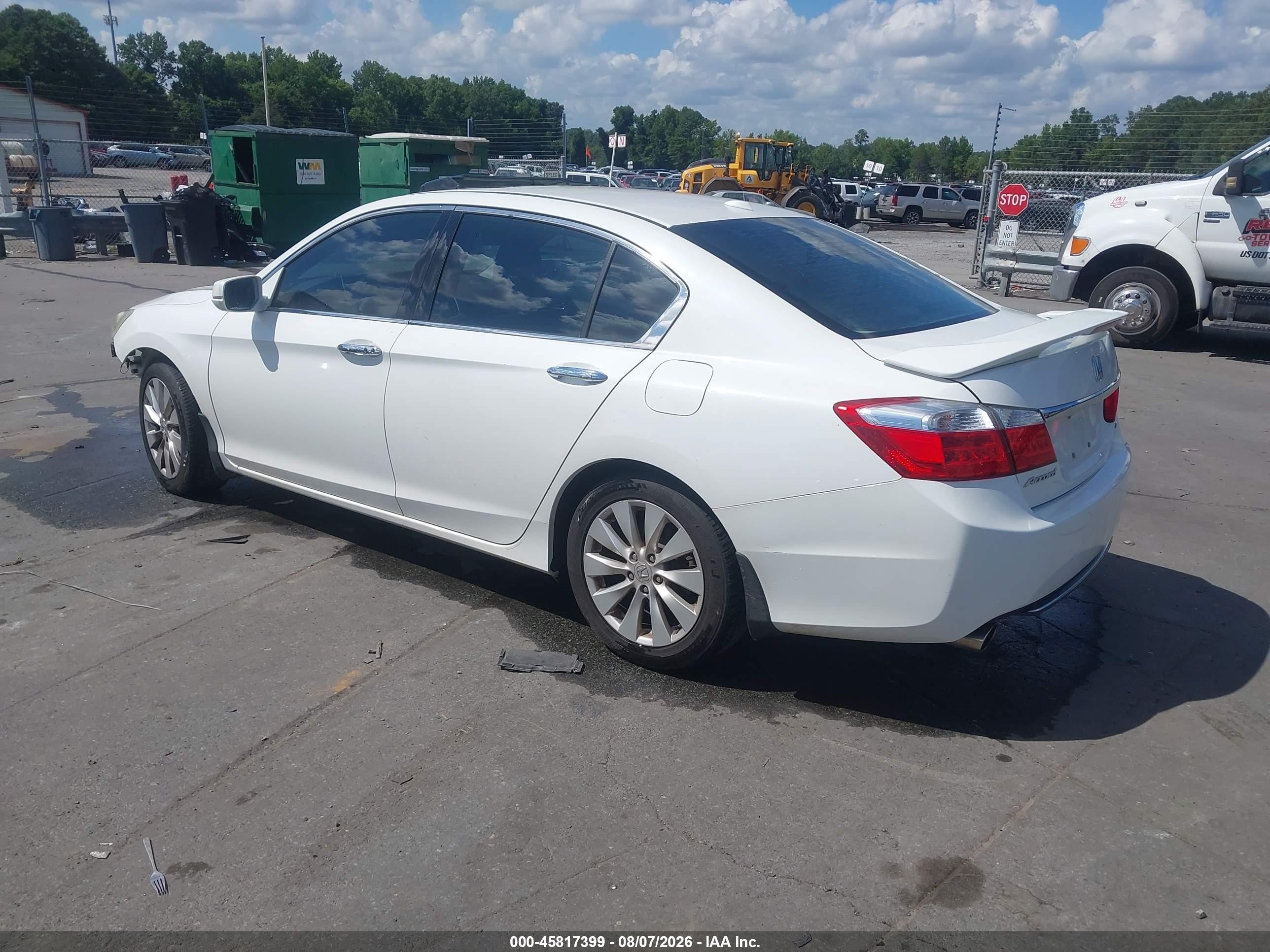 2013 Honda Accord Ex-l V-6 Белый vin: 1HGCR3F83DA005132