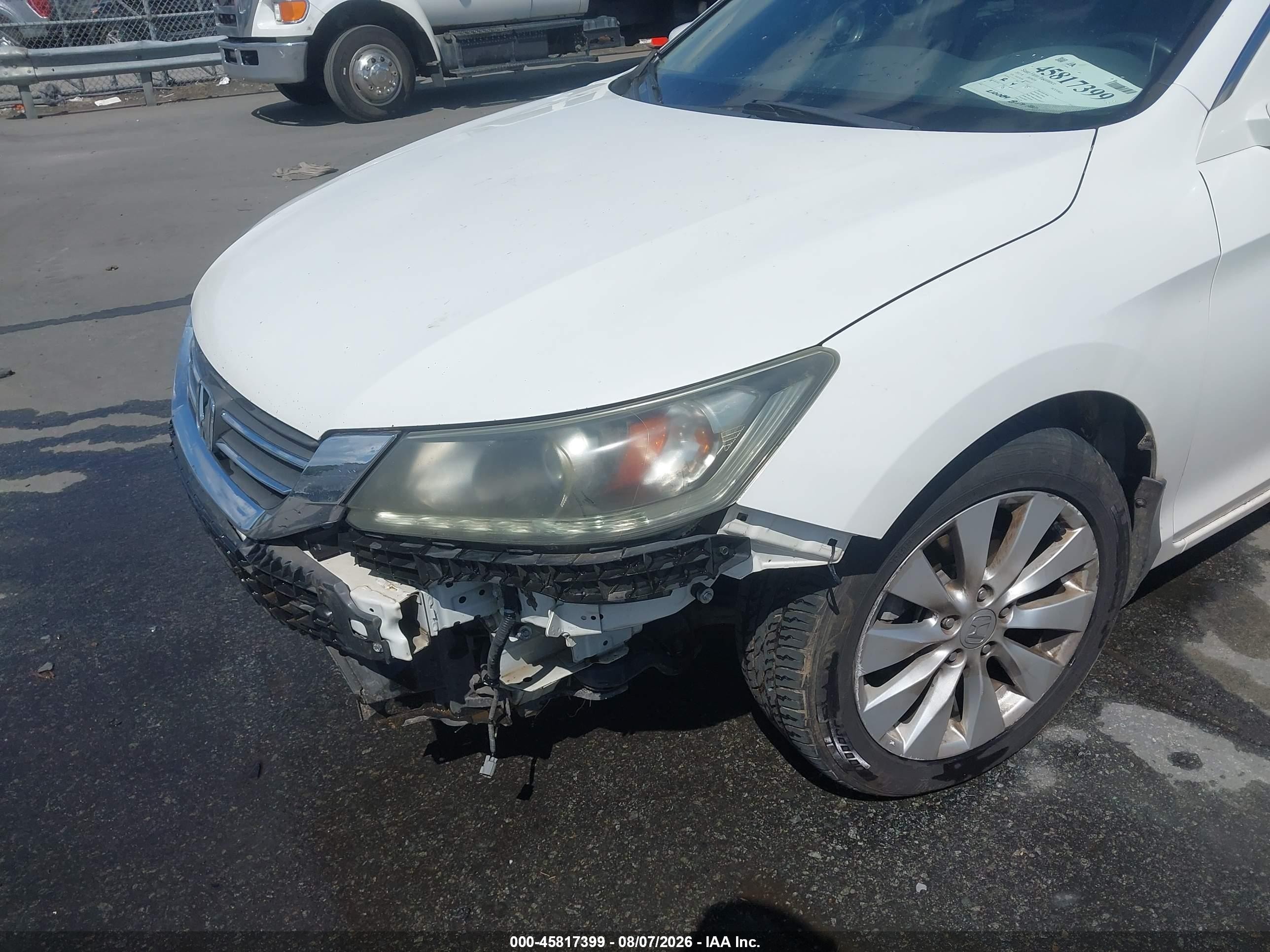 2013 Honda Accord Ex-l V-6 Белый vin: 1HGCR3F83DA005132