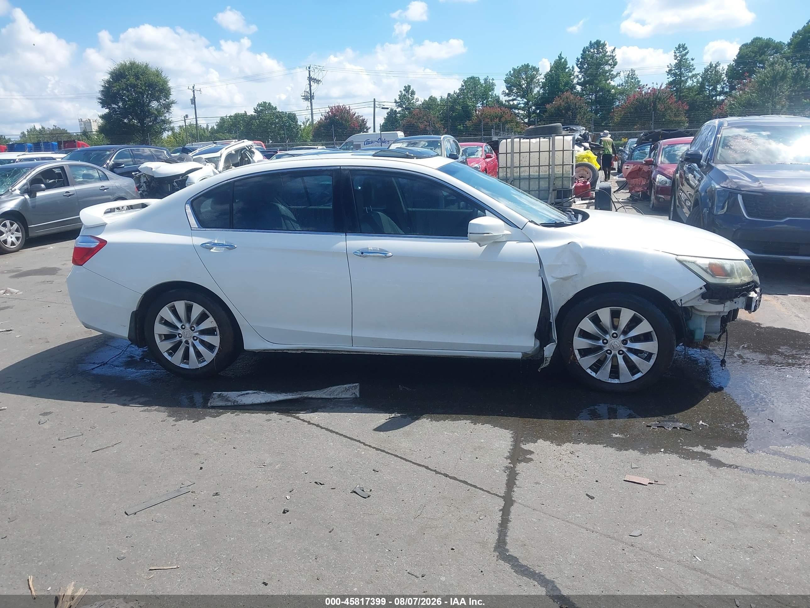 2013 Honda Accord Ex-l V-6 Белый vin: 1HGCR3F83DA005132