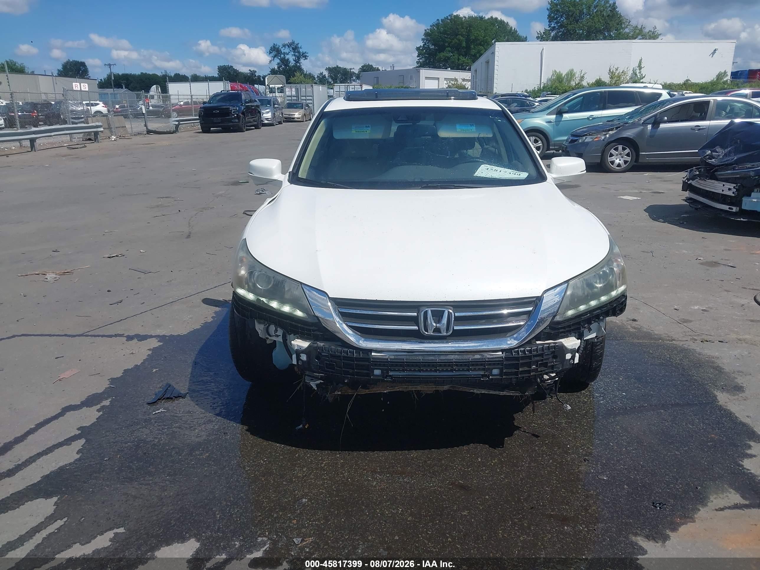 2013 Honda Accord Ex-l V-6 Белый vin: 1HGCR3F83DA005132