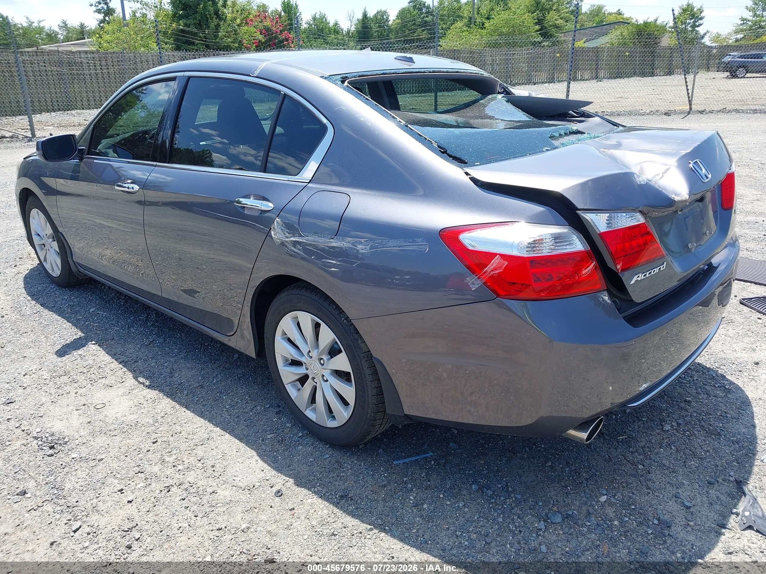 2013 Honda Accord Ex-l V-6 Gray vin: 1HGCR3F83DA029625