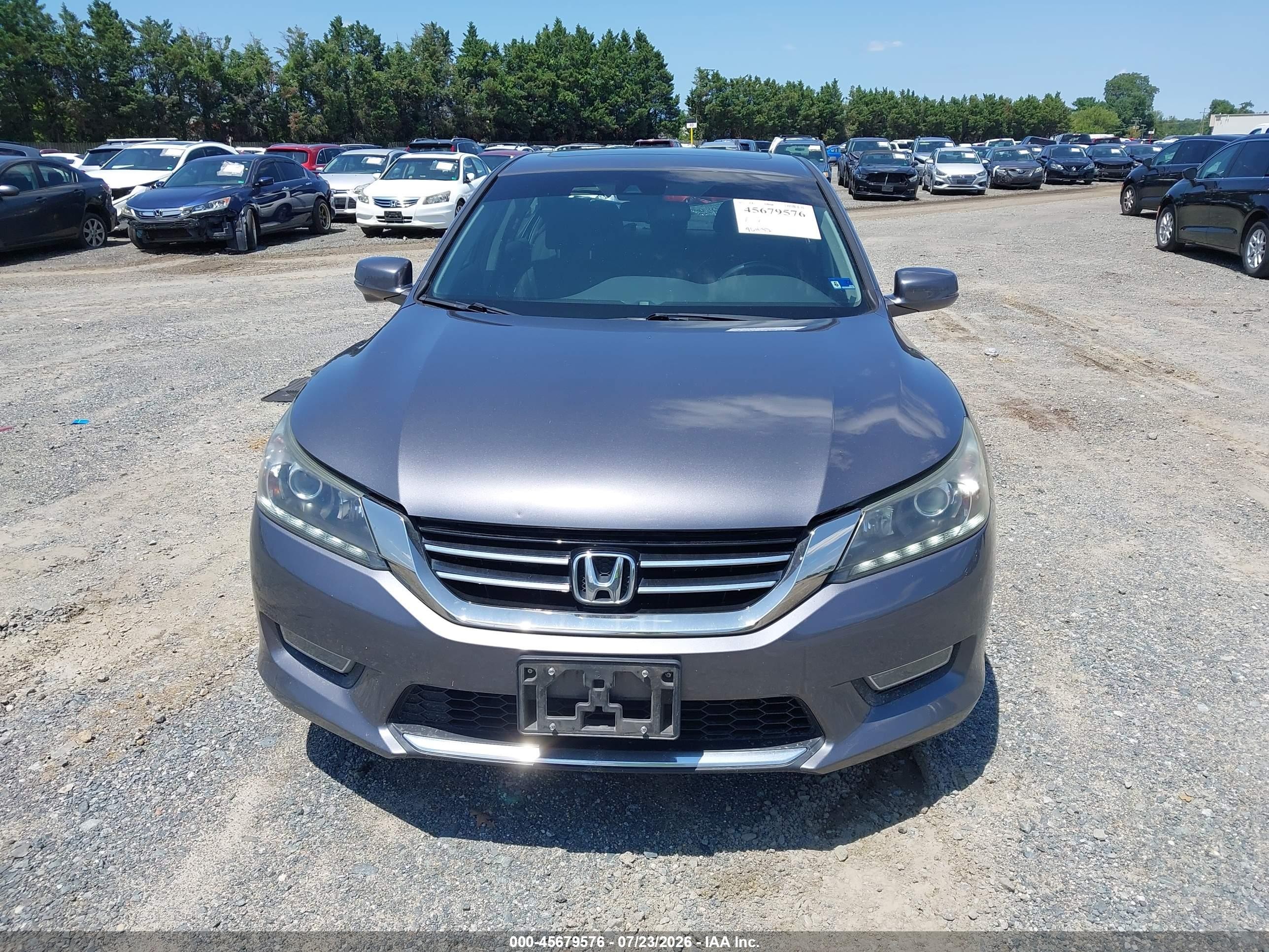 2013 Honda Accord Ex-l V-6 Gray vin: 1HGCR3F83DA029625