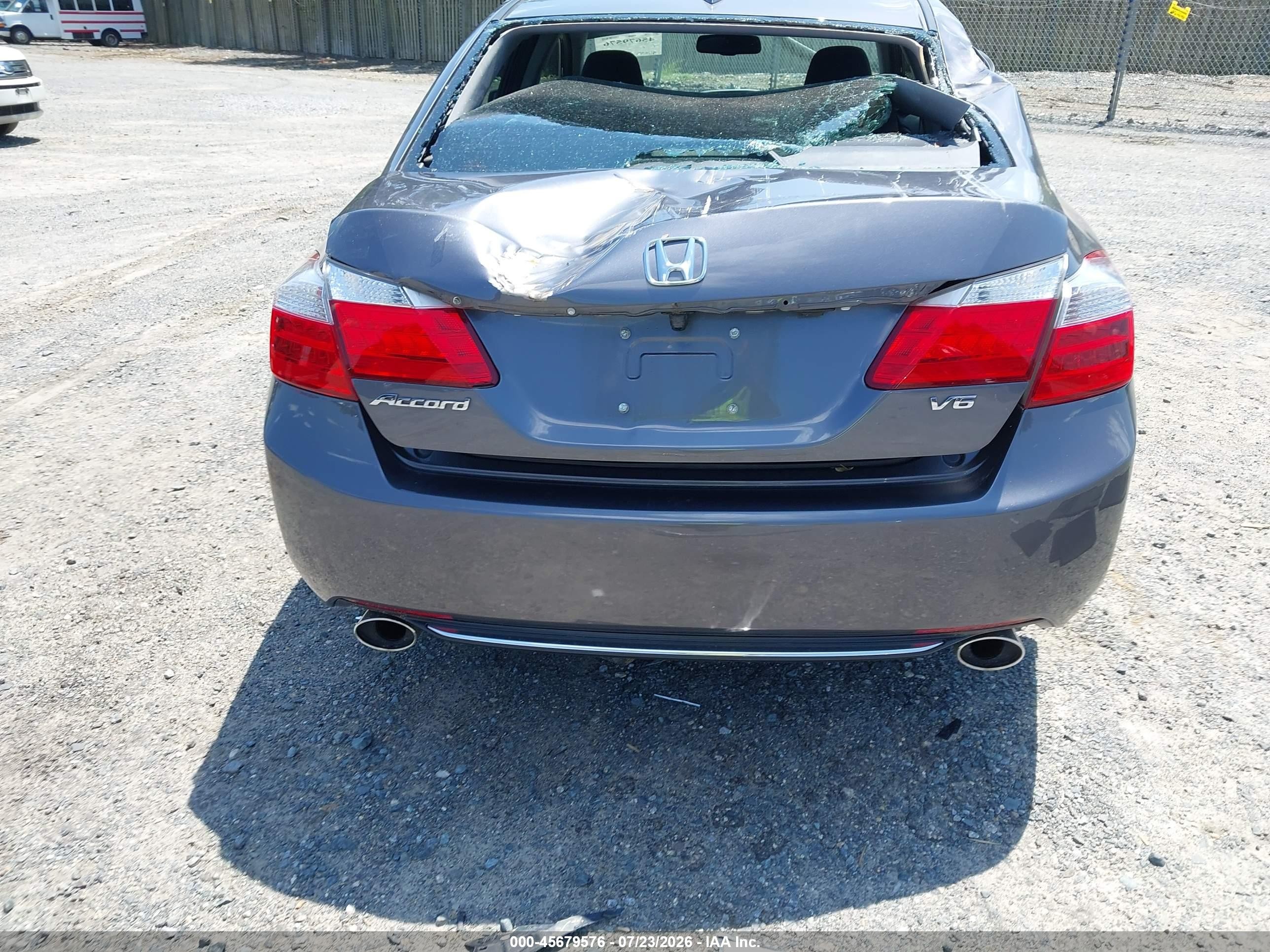 2013 Honda Accord Ex-l V-6 Gray vin: 1HGCR3F83DA029625