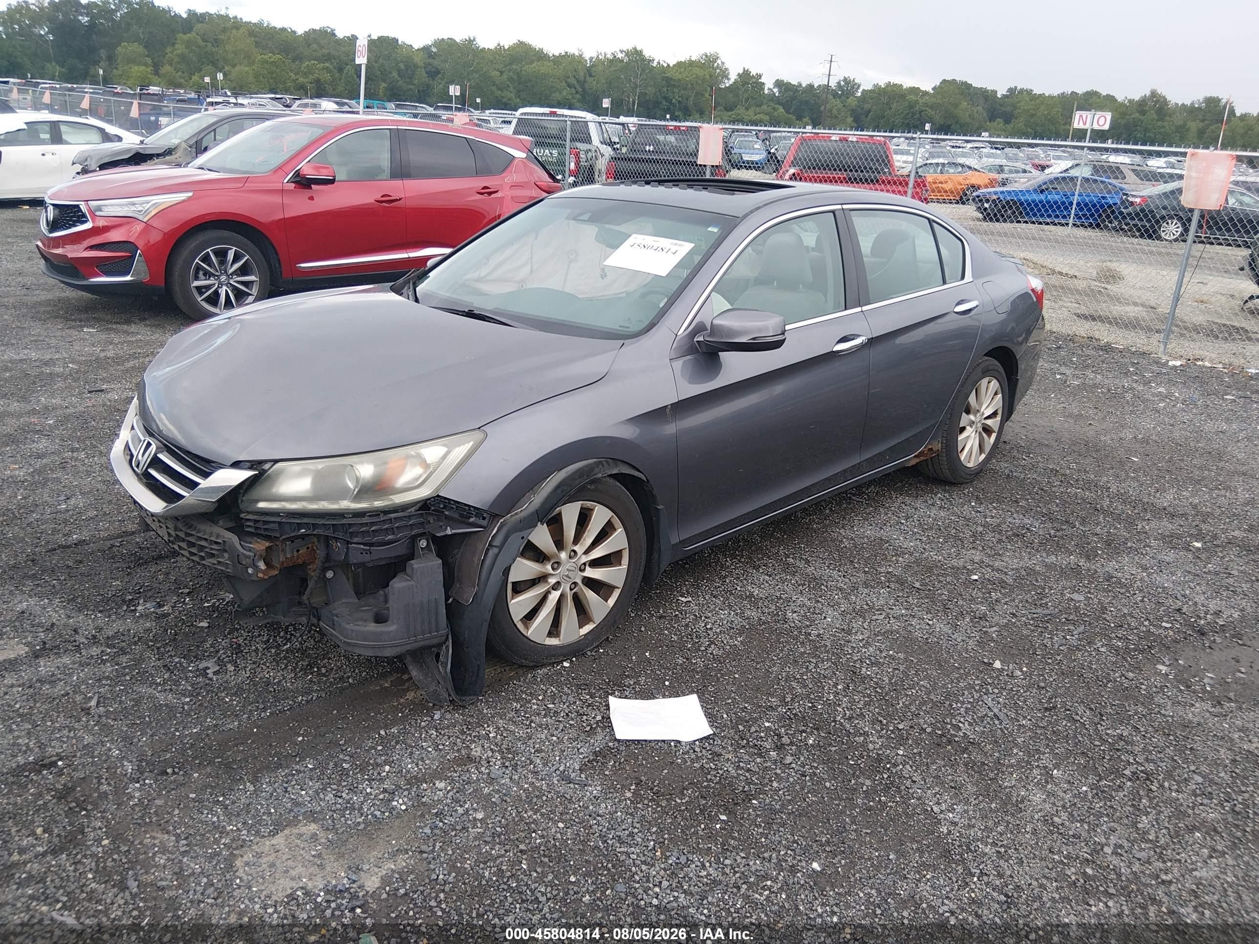 2013 Honda Accord Ex-l V-6 Gray vin: 1HGCR3F83DA032685