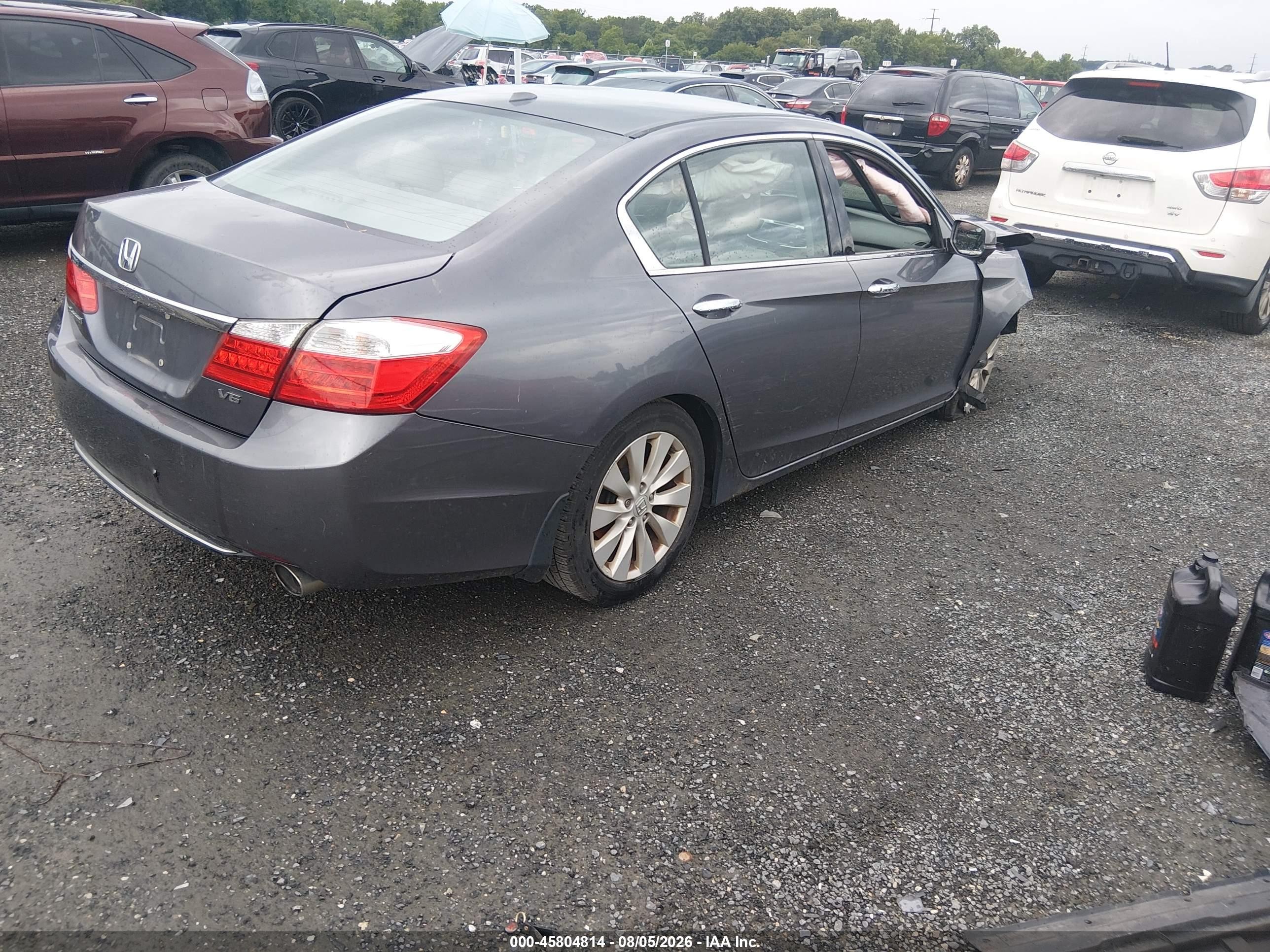 2013 Honda Accord Ex-l V-6 Gray vin: 1HGCR3F83DA032685