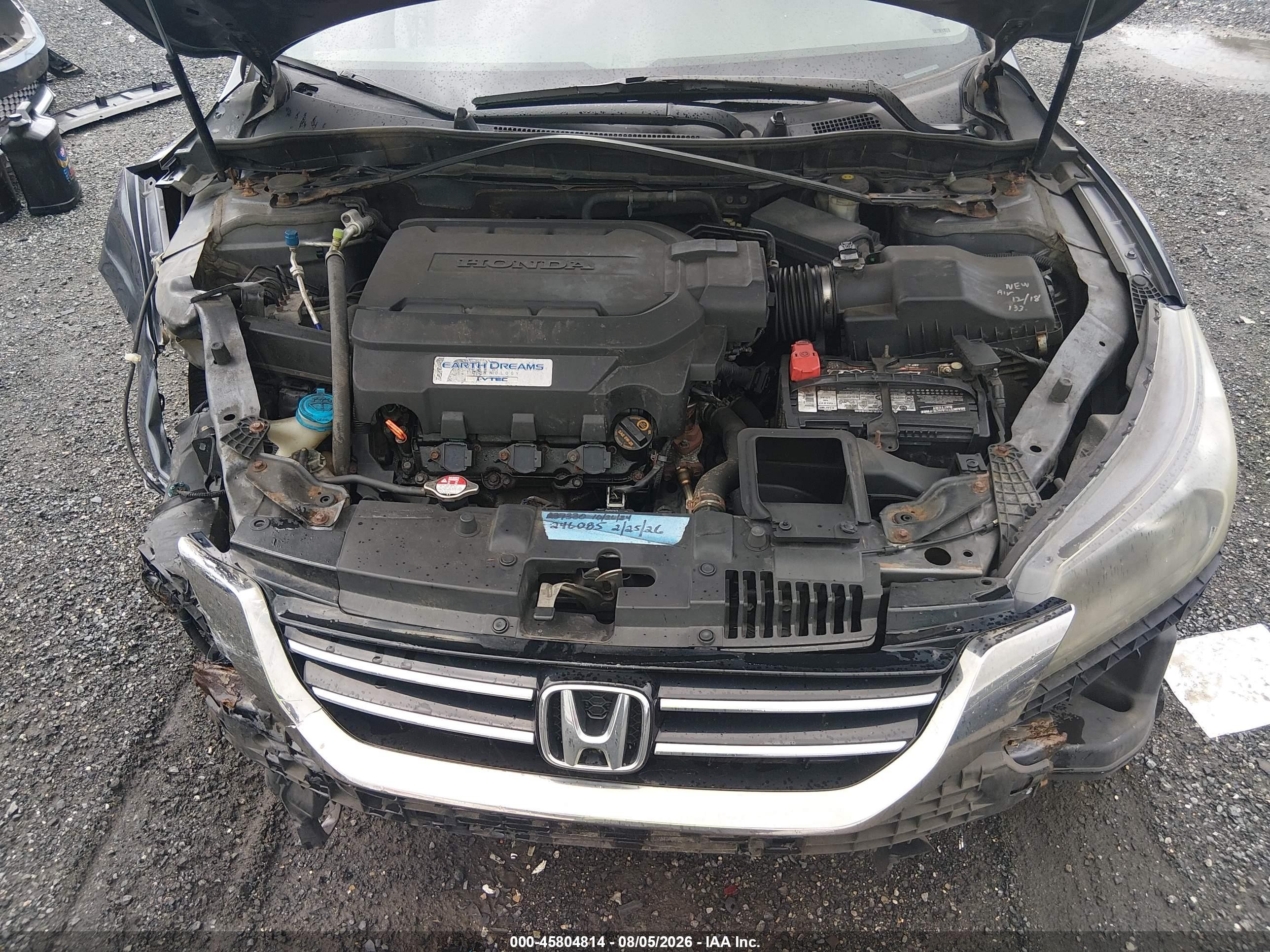 2013 Honda Accord Ex-l V-6 Gray vin: 1HGCR3F83DA032685