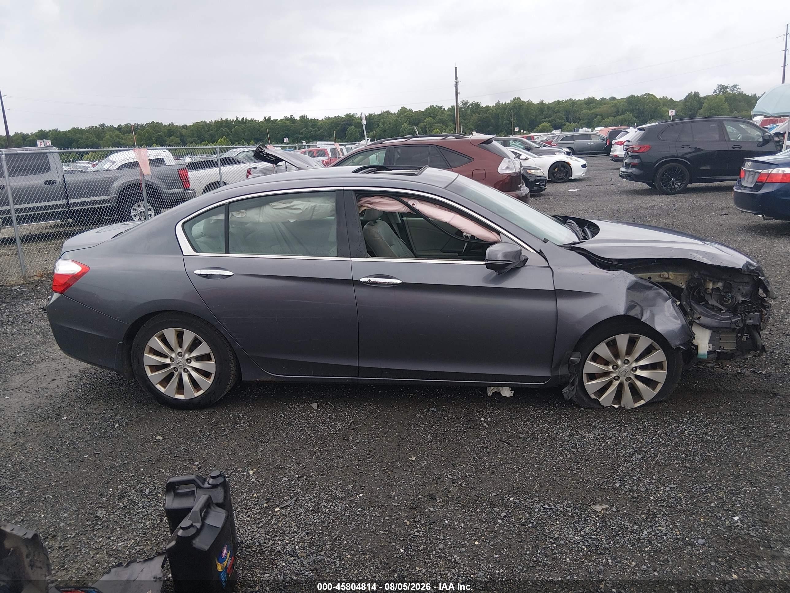 2013 Honda Accord Ex-l V-6 Gray vin: 1HGCR3F83DA032685