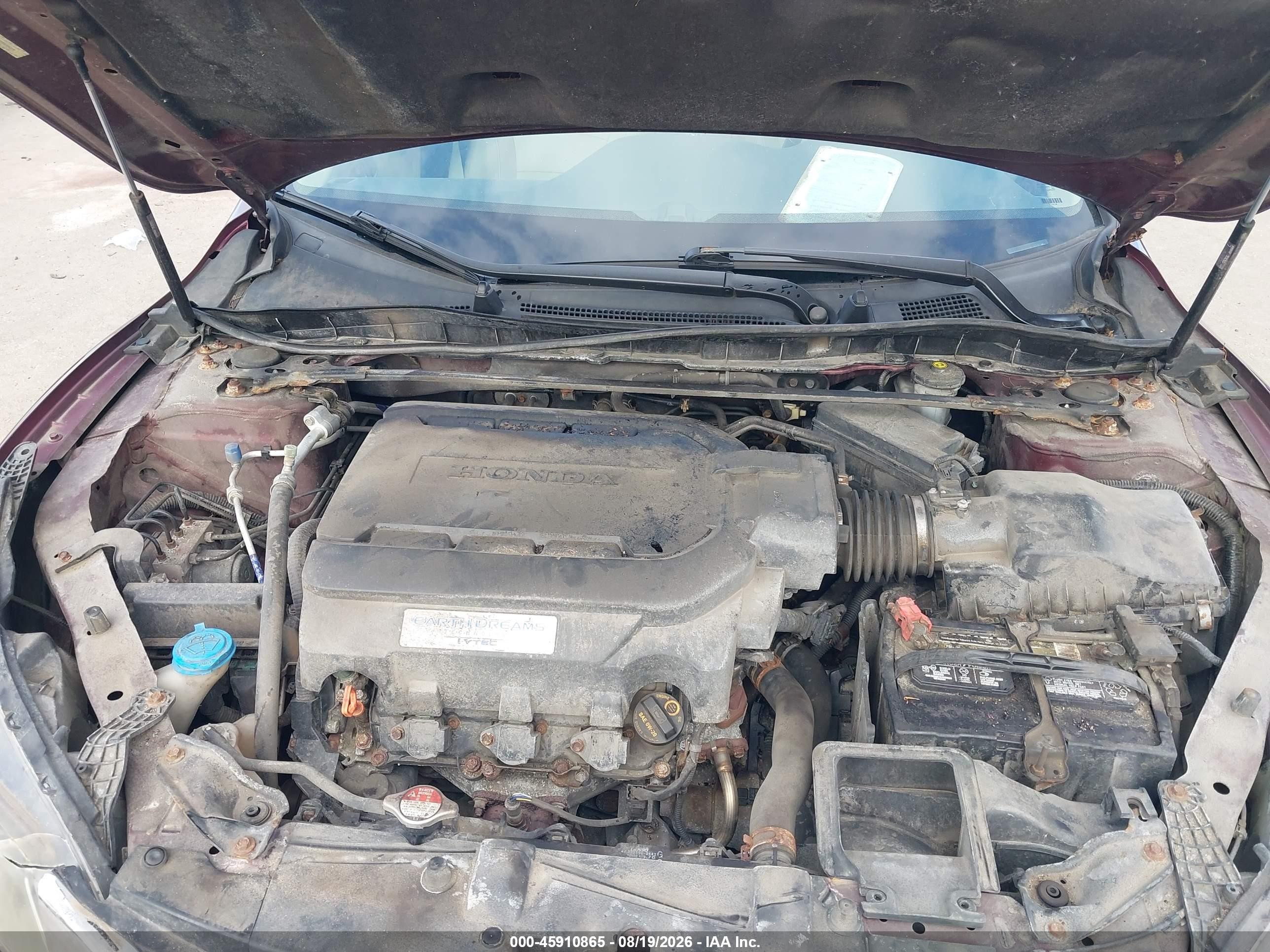 2013 Honda Accord Ex-l V-6 Maroon vin: 1HGCR3F83DA043315
