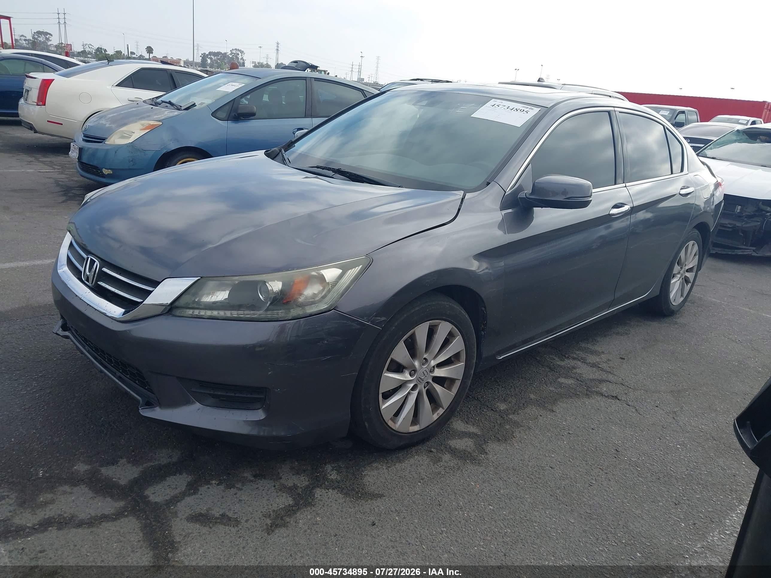 2013 Honda Accord Ex-l V-6 Gray vin: 1HGCR3F83DA046991