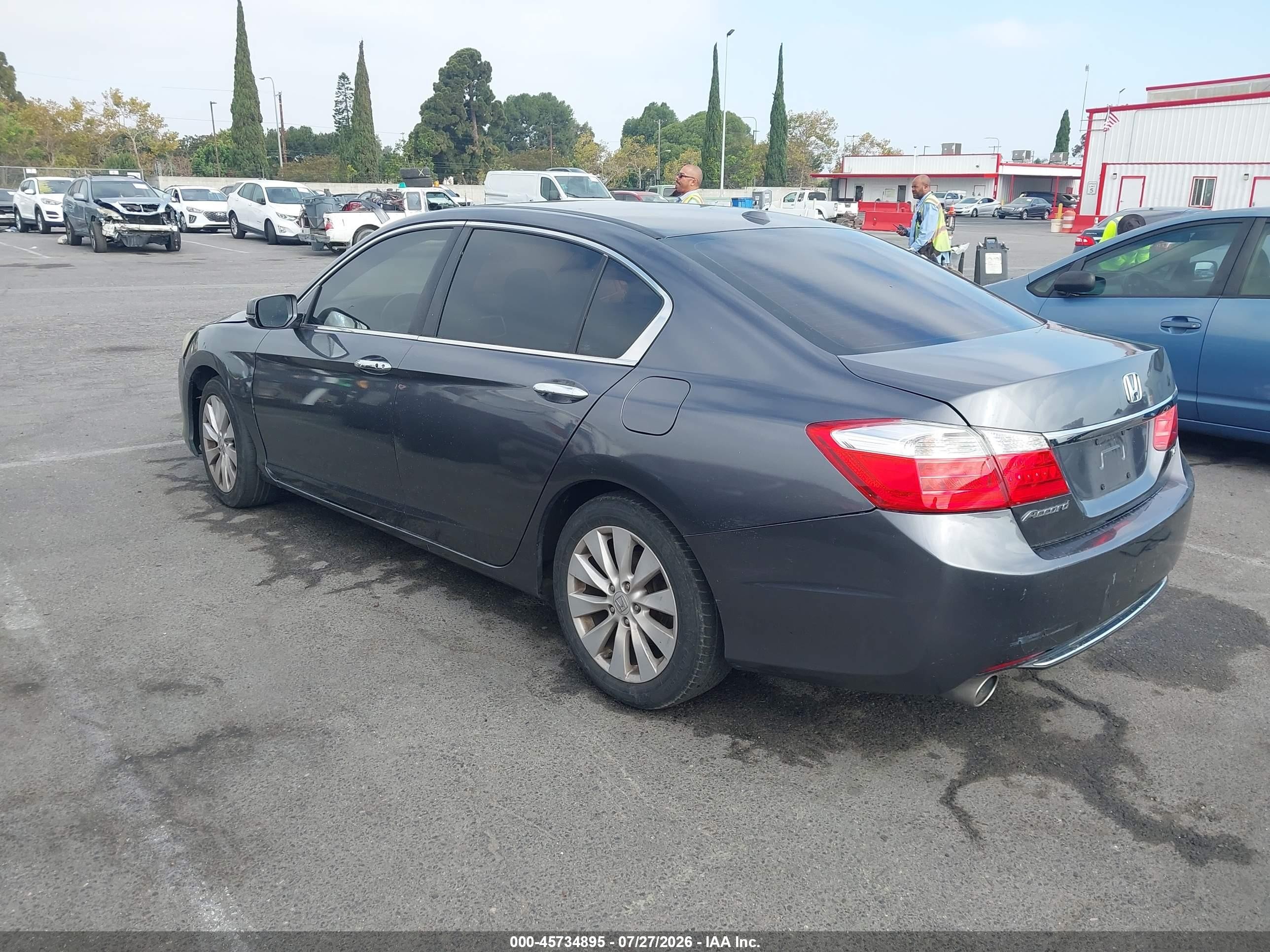 2013 Honda Accord Ex-l V-6 Gray vin: 1HGCR3F83DA046991