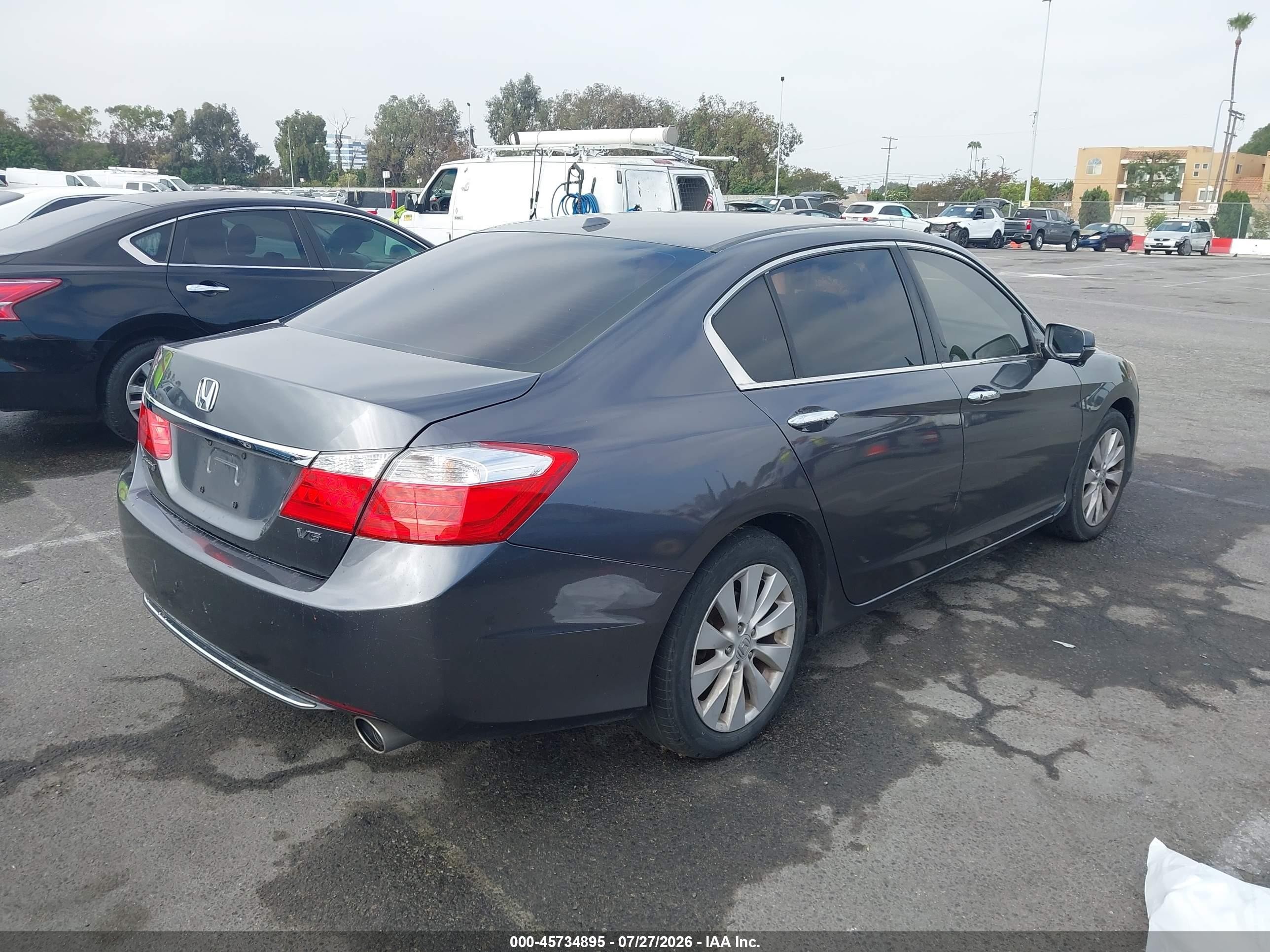 2013 Honda Accord Ex-l V-6 Gray vin: 1HGCR3F83DA046991