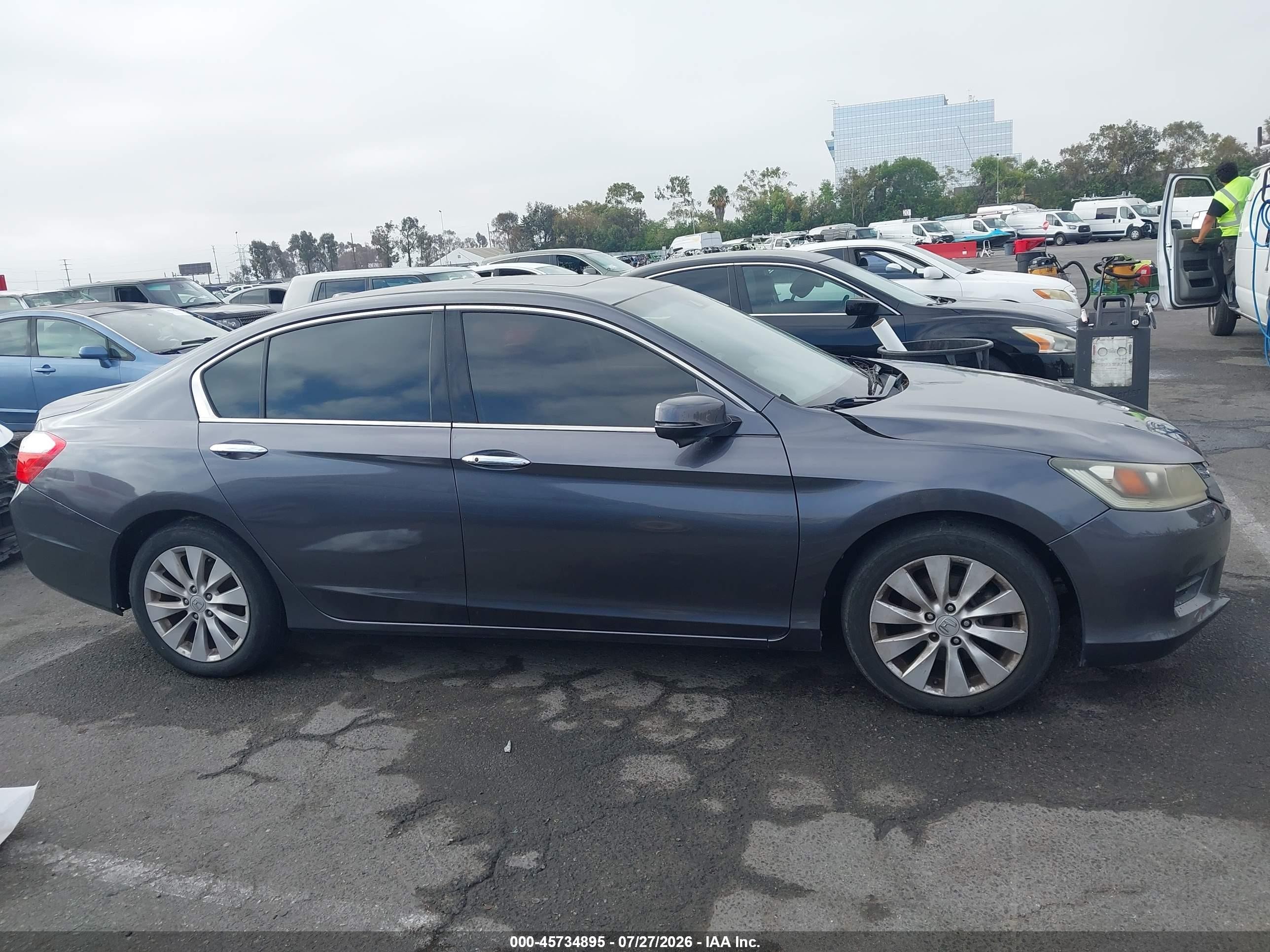 2013 Honda Accord Ex-l V-6 Gray vin: 1HGCR3F83DA046991
