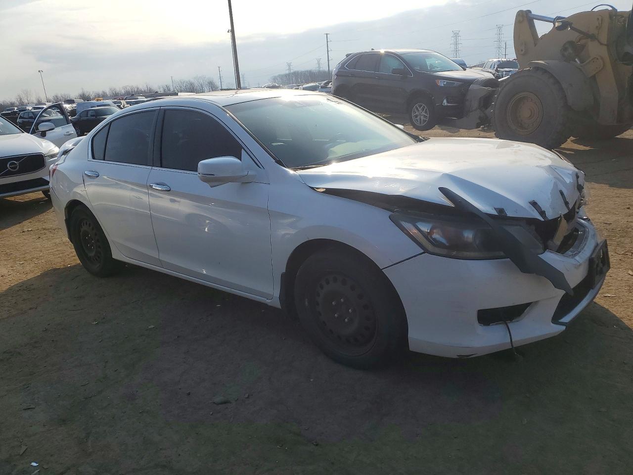2013 Honda Accord Exl White vin: 1HGCR3F83DA802013