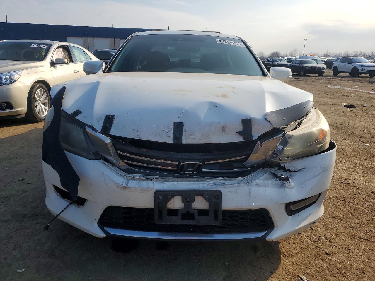 2013 Honda Accord Exl White vin: 1HGCR3F83DA802013
