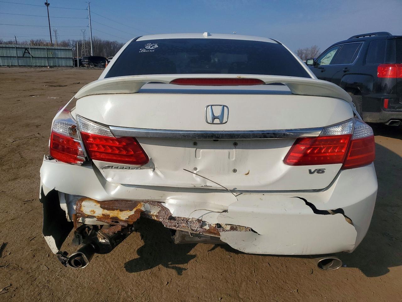 2013 Honda Accord Exl White vin: 1HGCR3F83DA802013