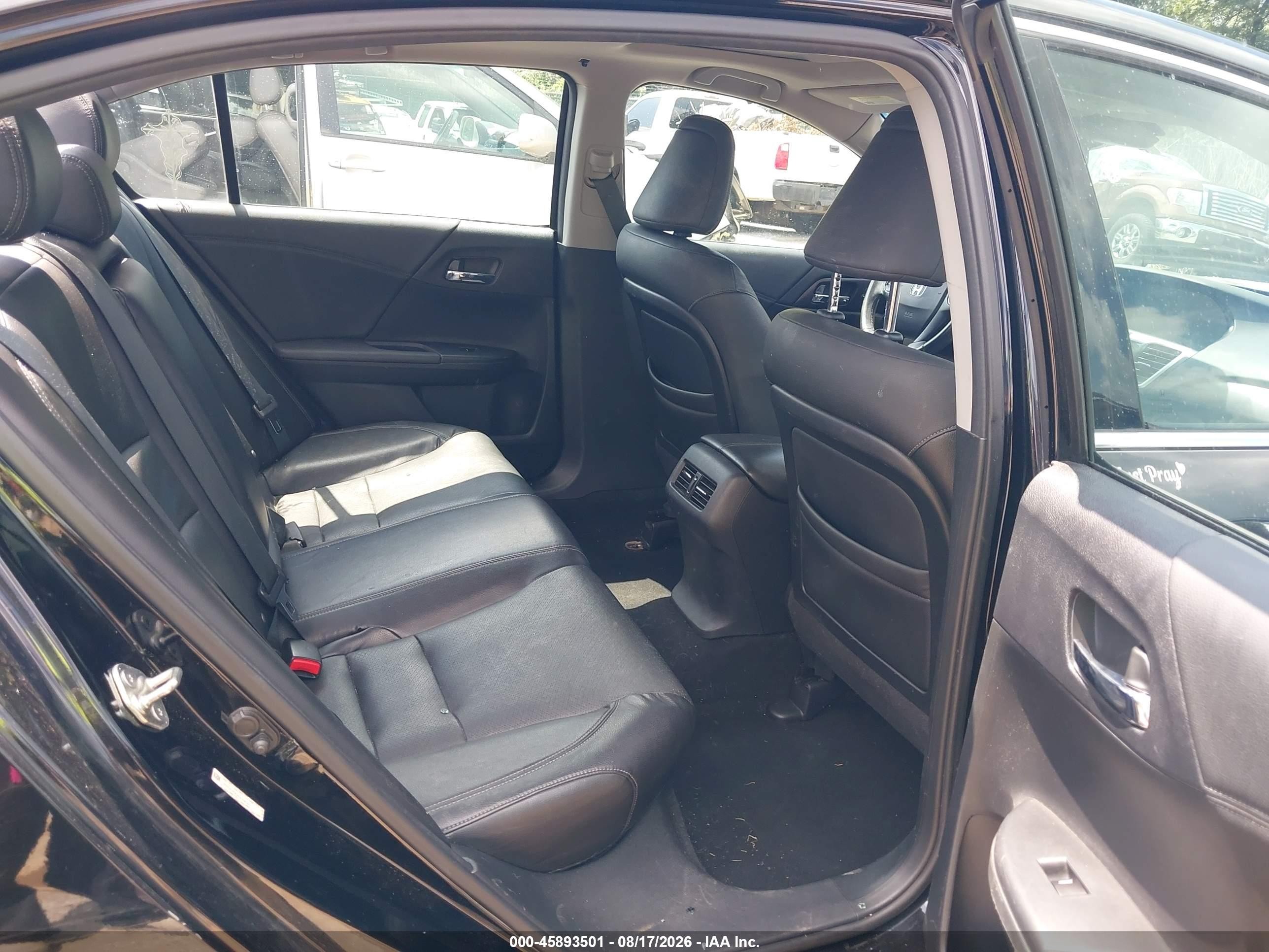 2014 Honda Accord Ex-l V-6 Black vin: 1HGCR3F83EA016147
