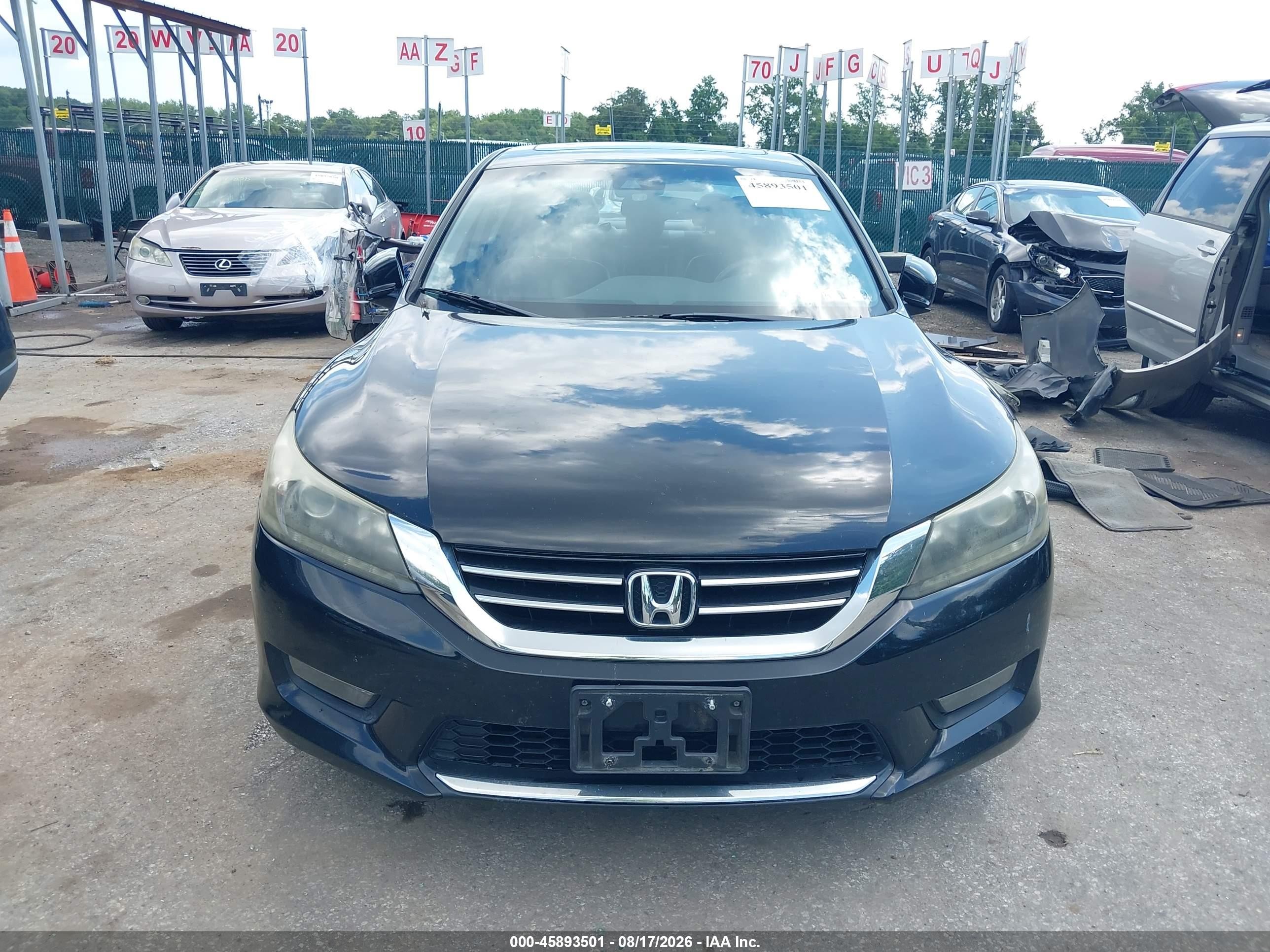 2014 Honda Accord Ex-l V-6 Black vin: 1HGCR3F83EA016147
