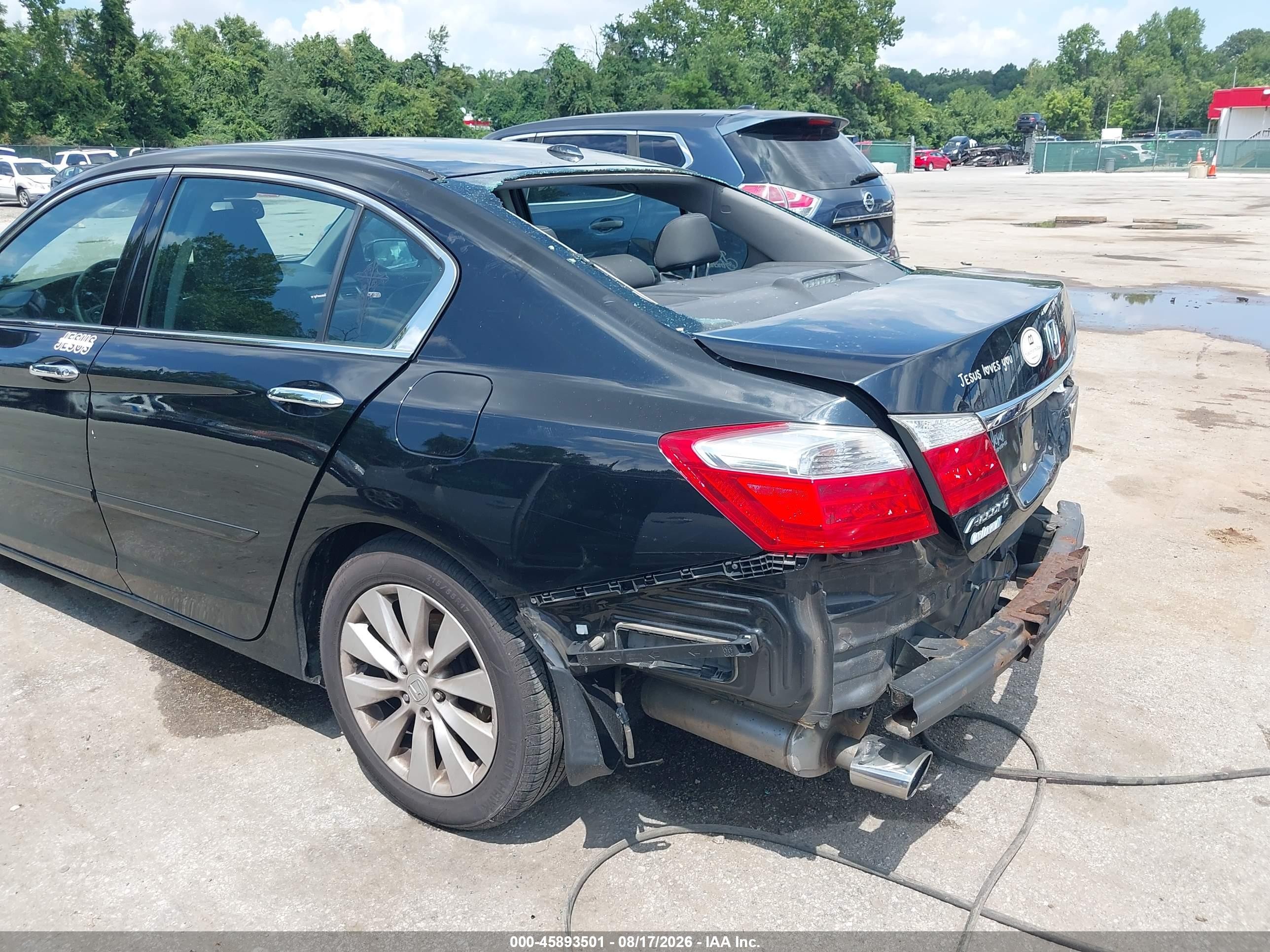 2014 Honda Accord Ex-l V-6 Black vin: 1HGCR3F83EA016147