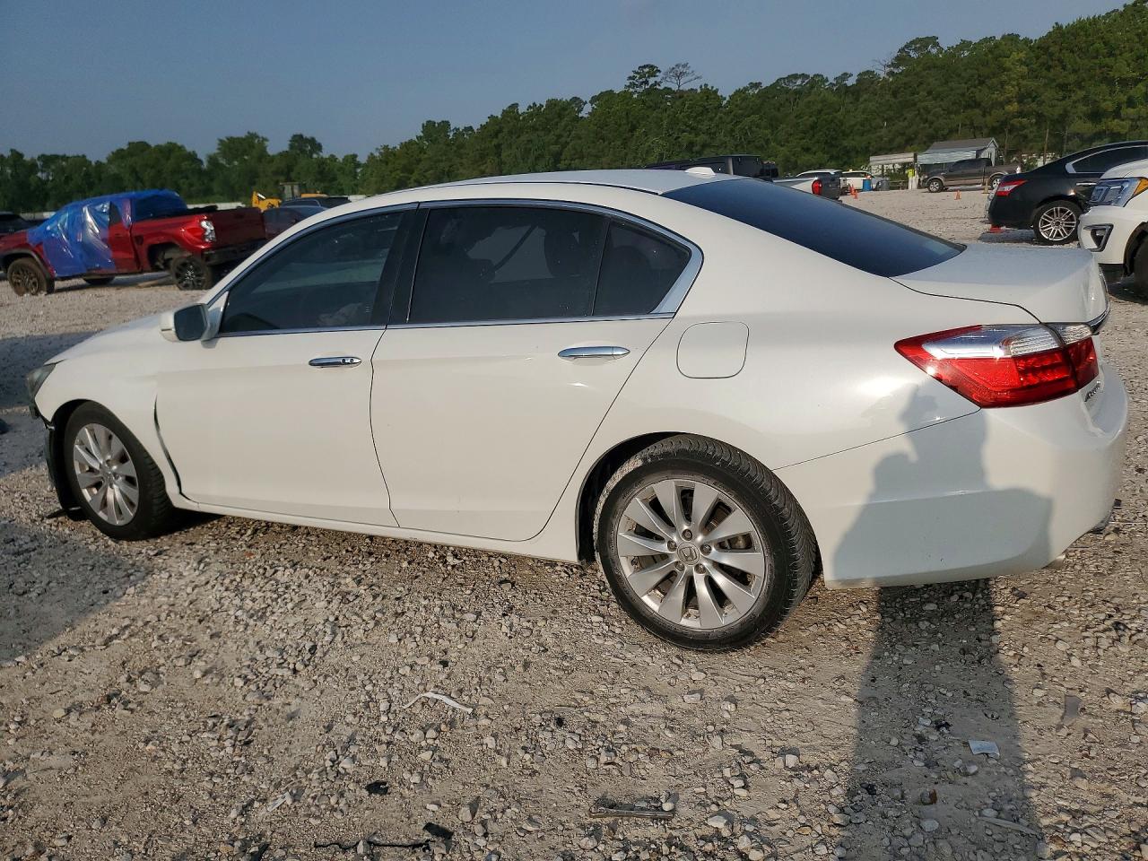 2014 Honda Accord Exl White vin: 1HGCR3F83EA017864