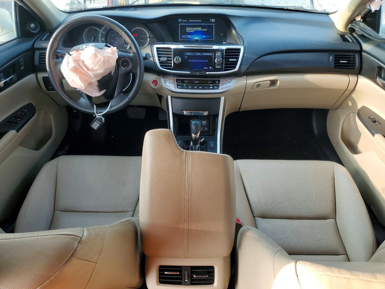 2014 Honda Accord Exl White vin: 1HGCR3F83EA017864