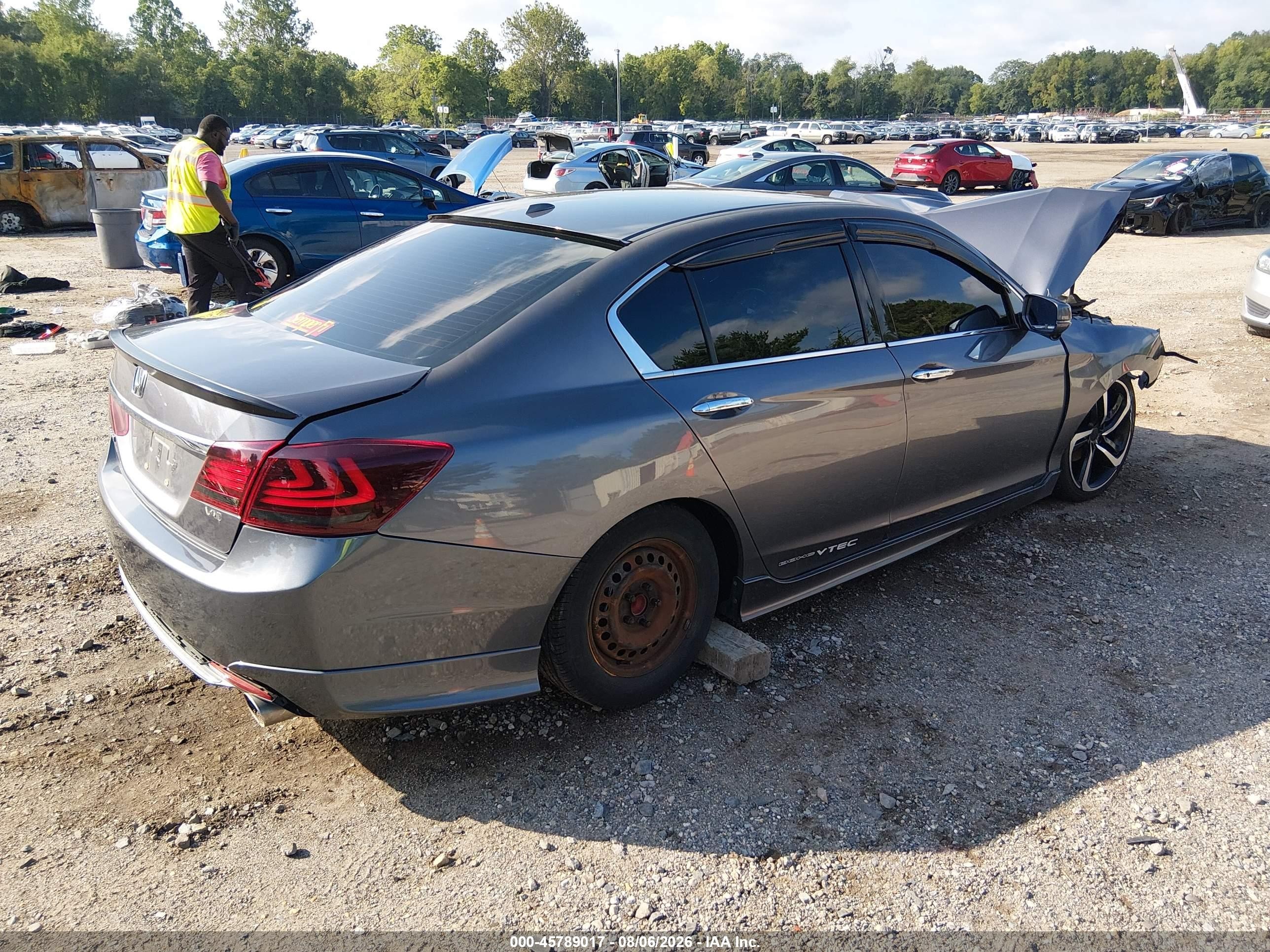 2014 Honda Accord Ex-l V-6 Gray vin: 1HGCR3F83EA034244