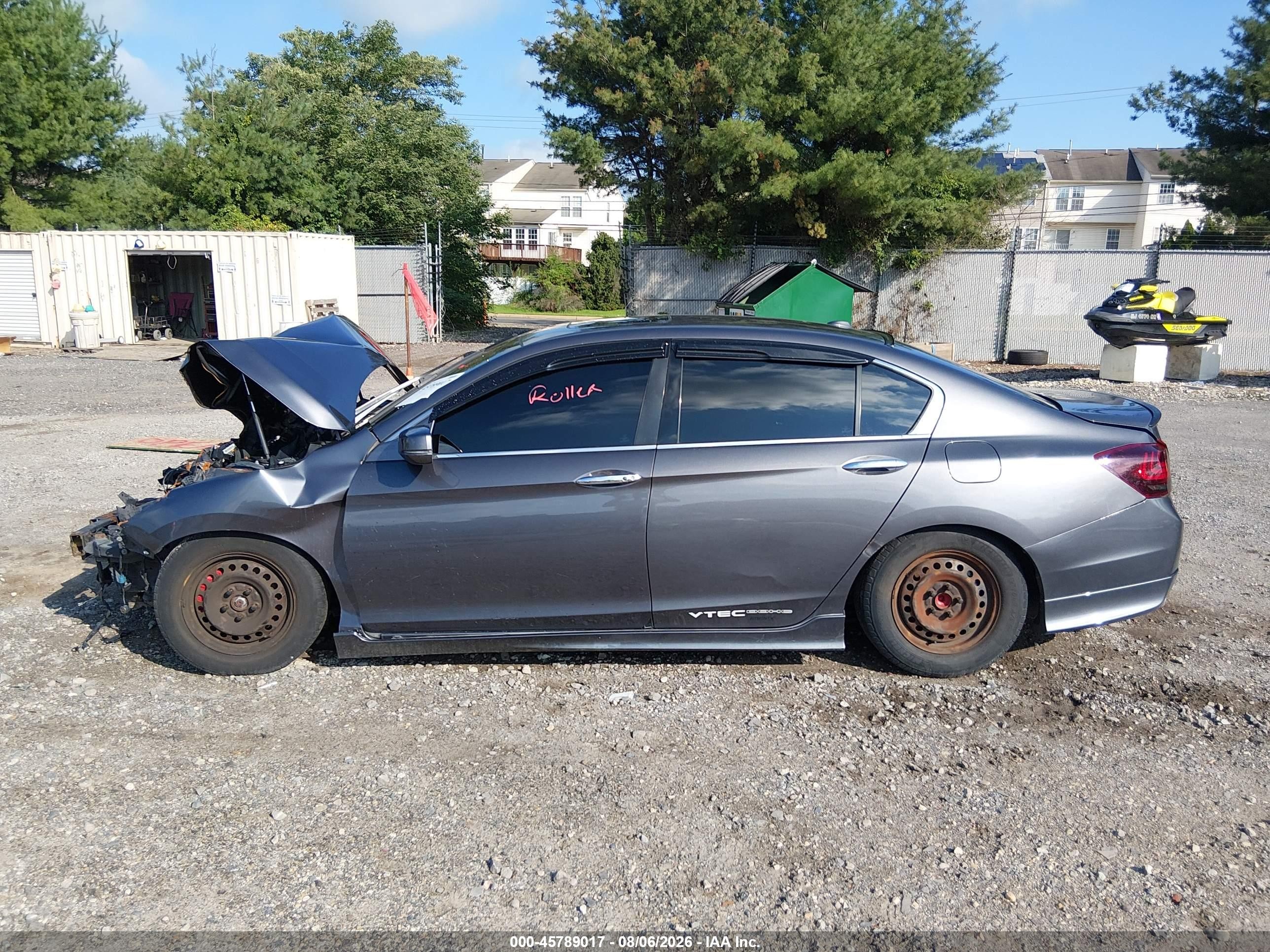 2014 Honda Accord Ex-l V-6 Gray vin: 1HGCR3F83EA034244